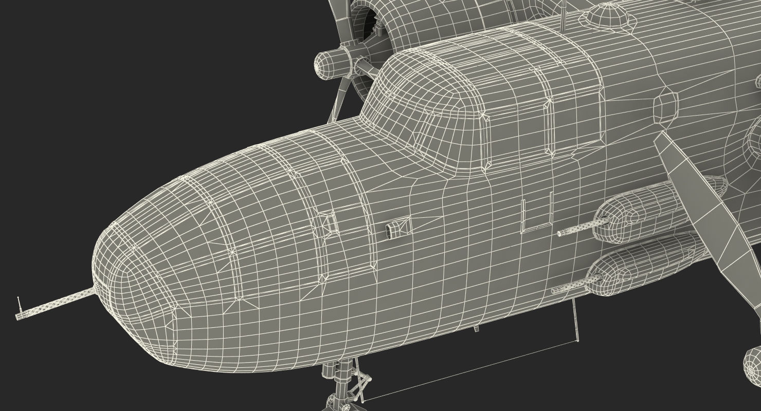 B 25 Mitchell US Medium Bomber Rigged 3D