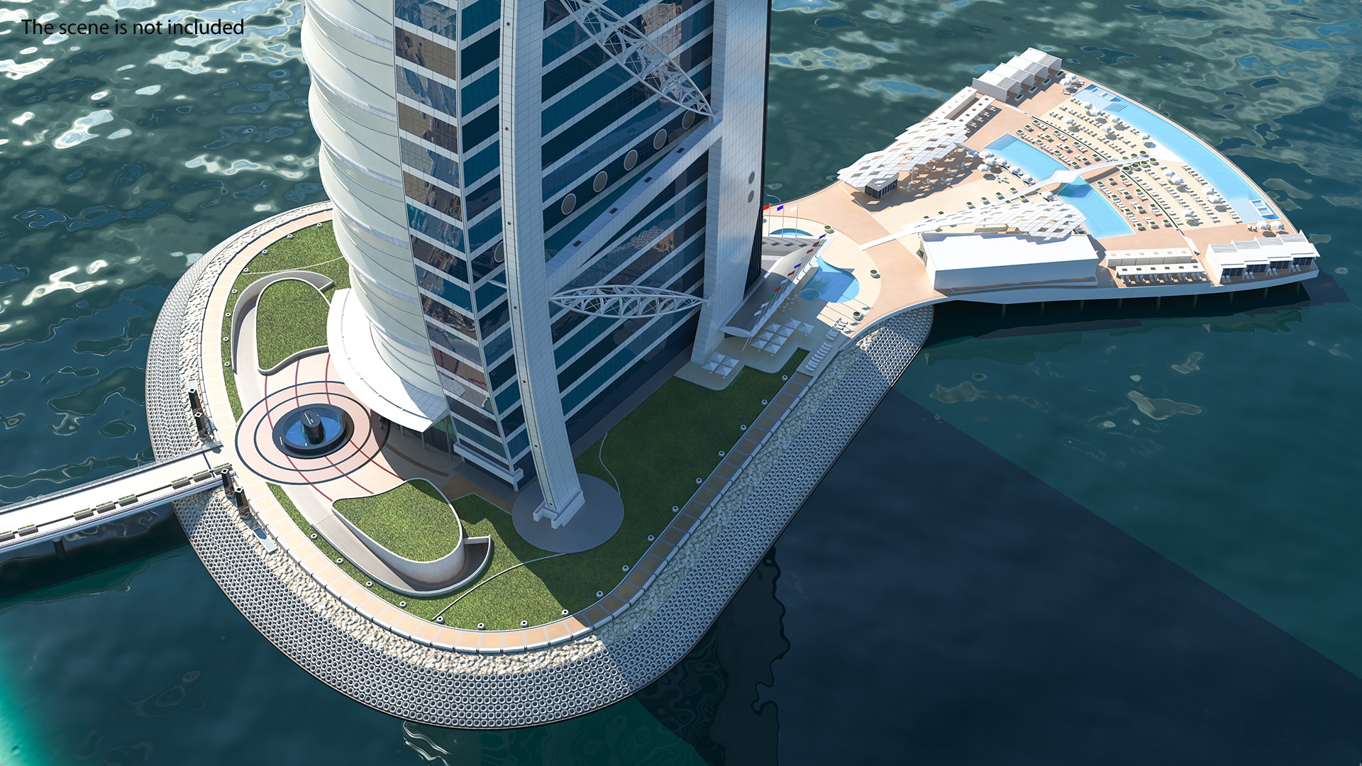 Burj Al Arab Luxury Hotel Fur 3D model