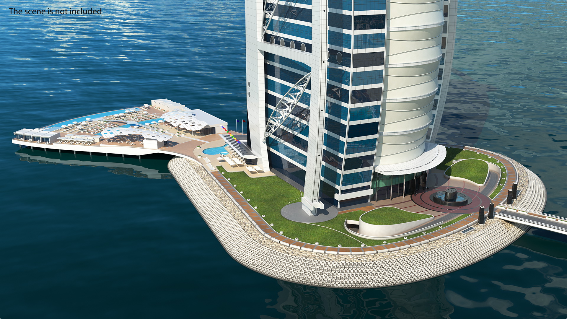 Burj Al Arab Luxury Hotel Fur 3D model