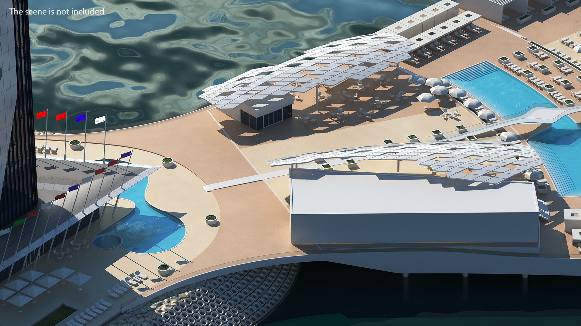 Burj Al Arab Luxury Hotel Fur 3D model