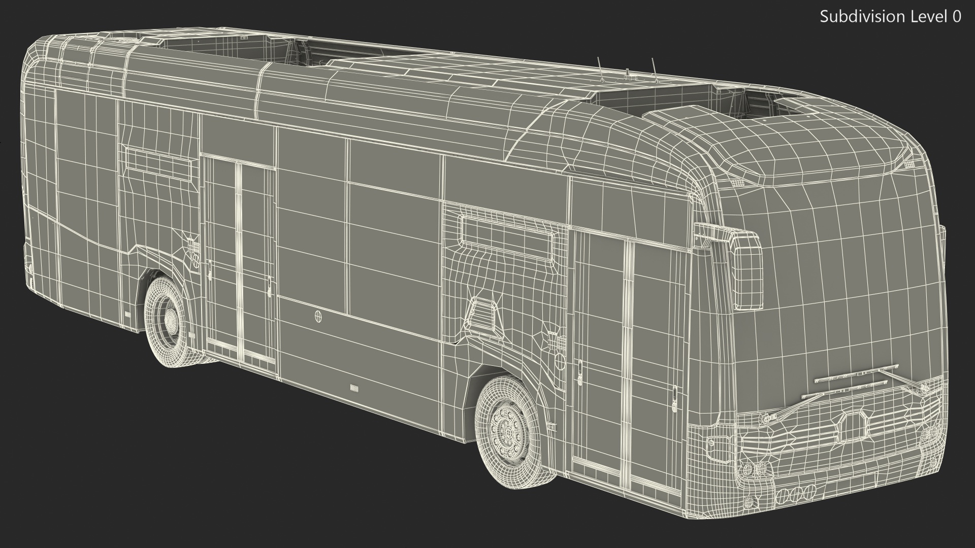 3D City Bus Two Doors model