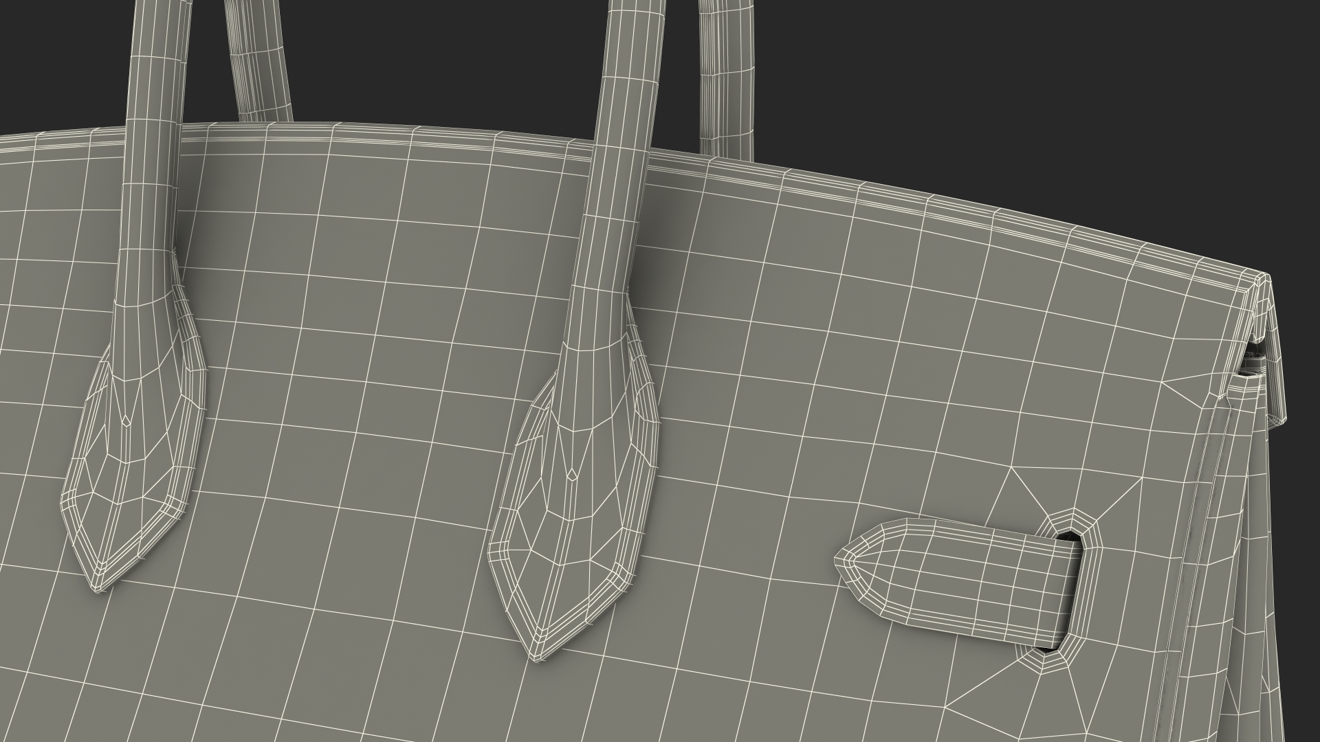 3D model Hermes Birkin Bag Ostrich
