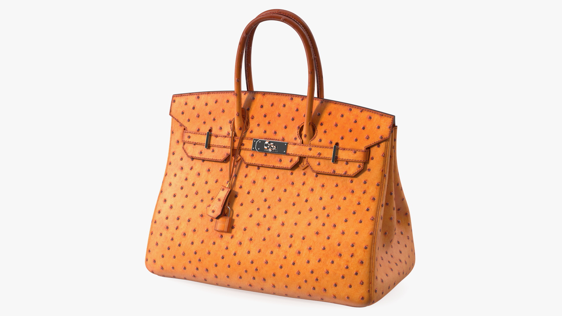 3D model Hermes Birkin Bag Ostrich