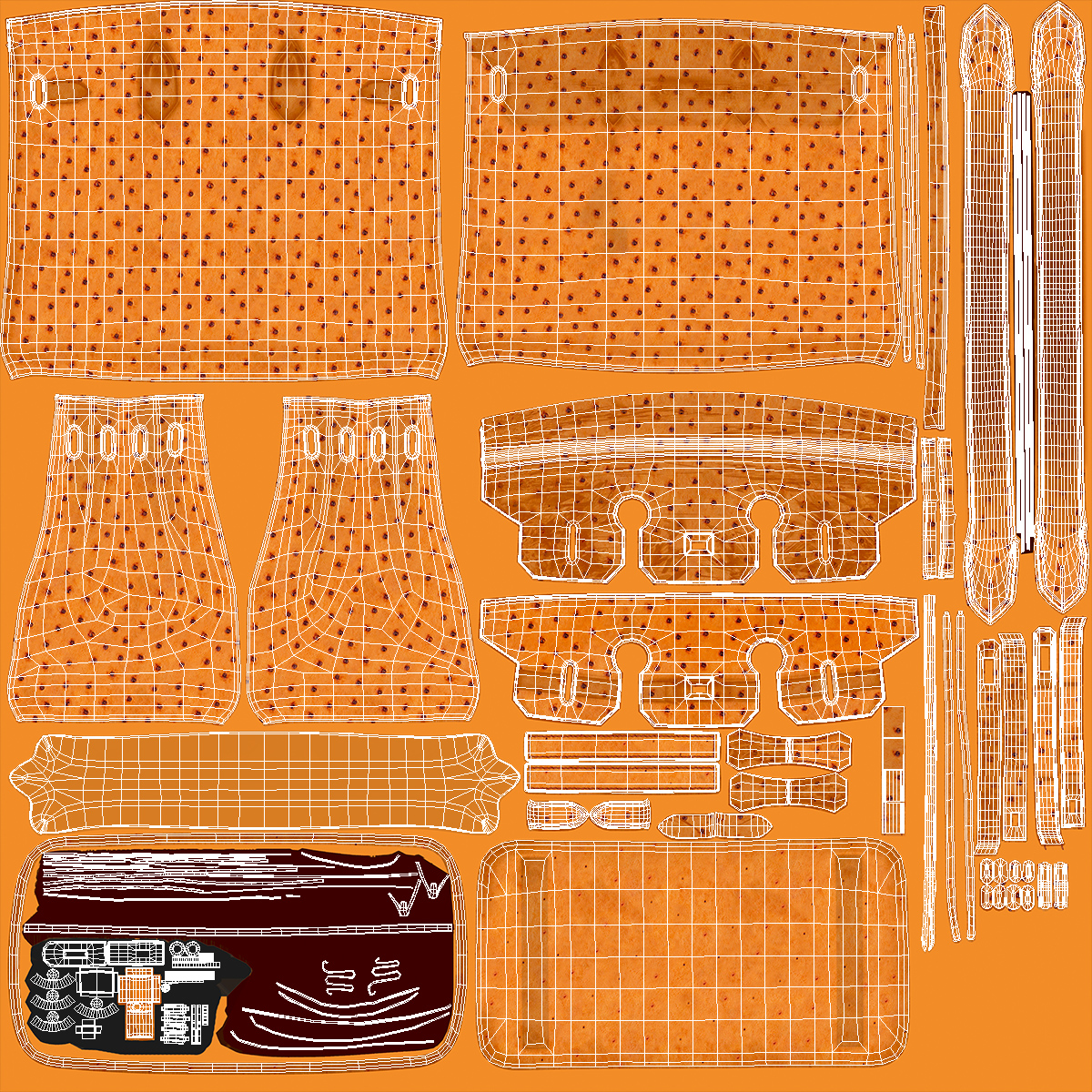 3D model Hermes Birkin Bag Ostrich