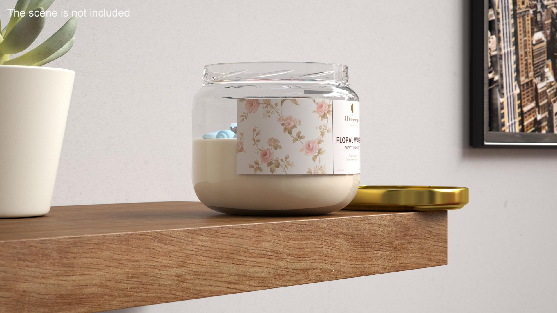3D model Glass Jar Candle ReStory Open with Cover