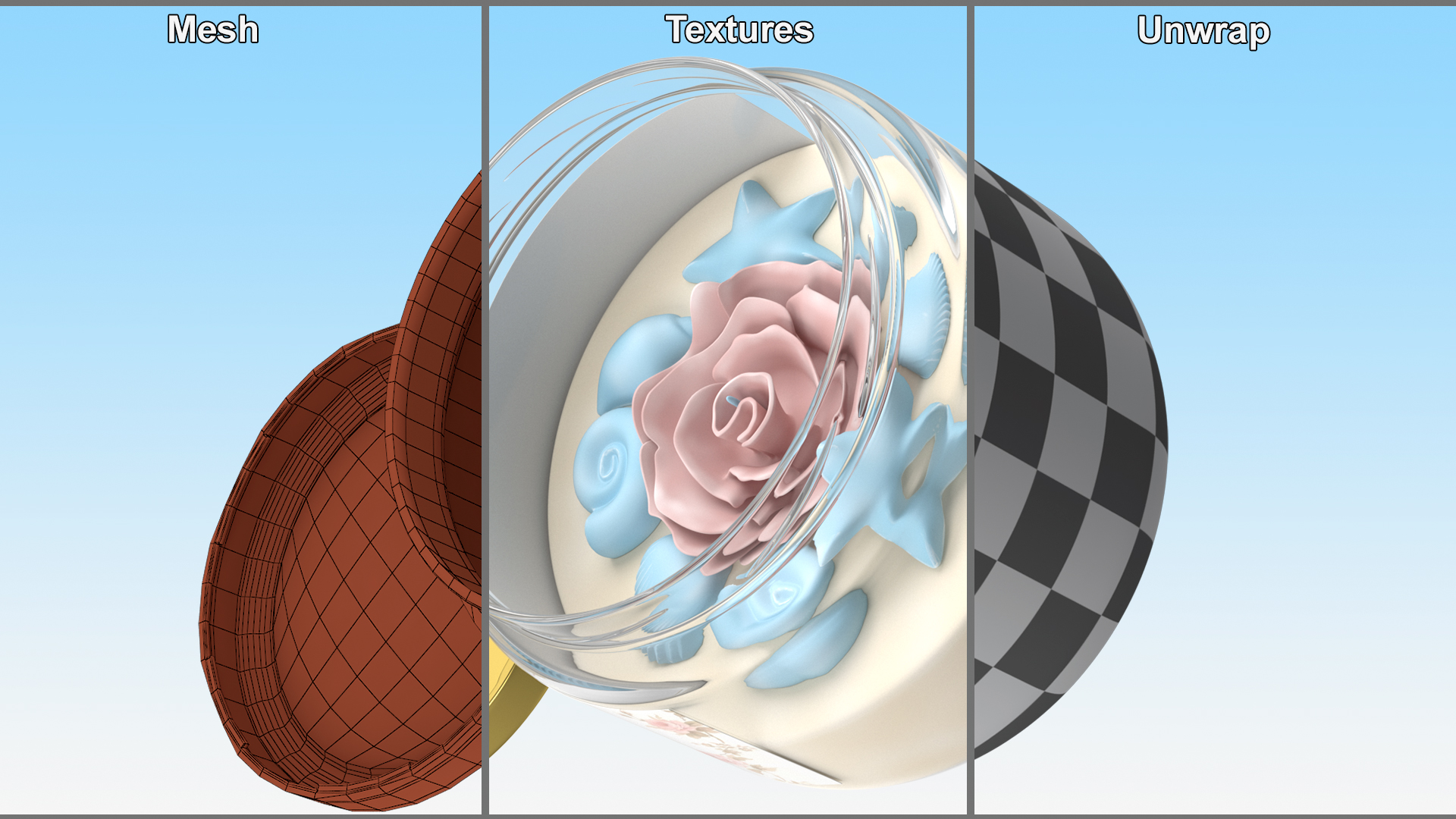 3D model Glass Jar Candle ReStory Open with Cover