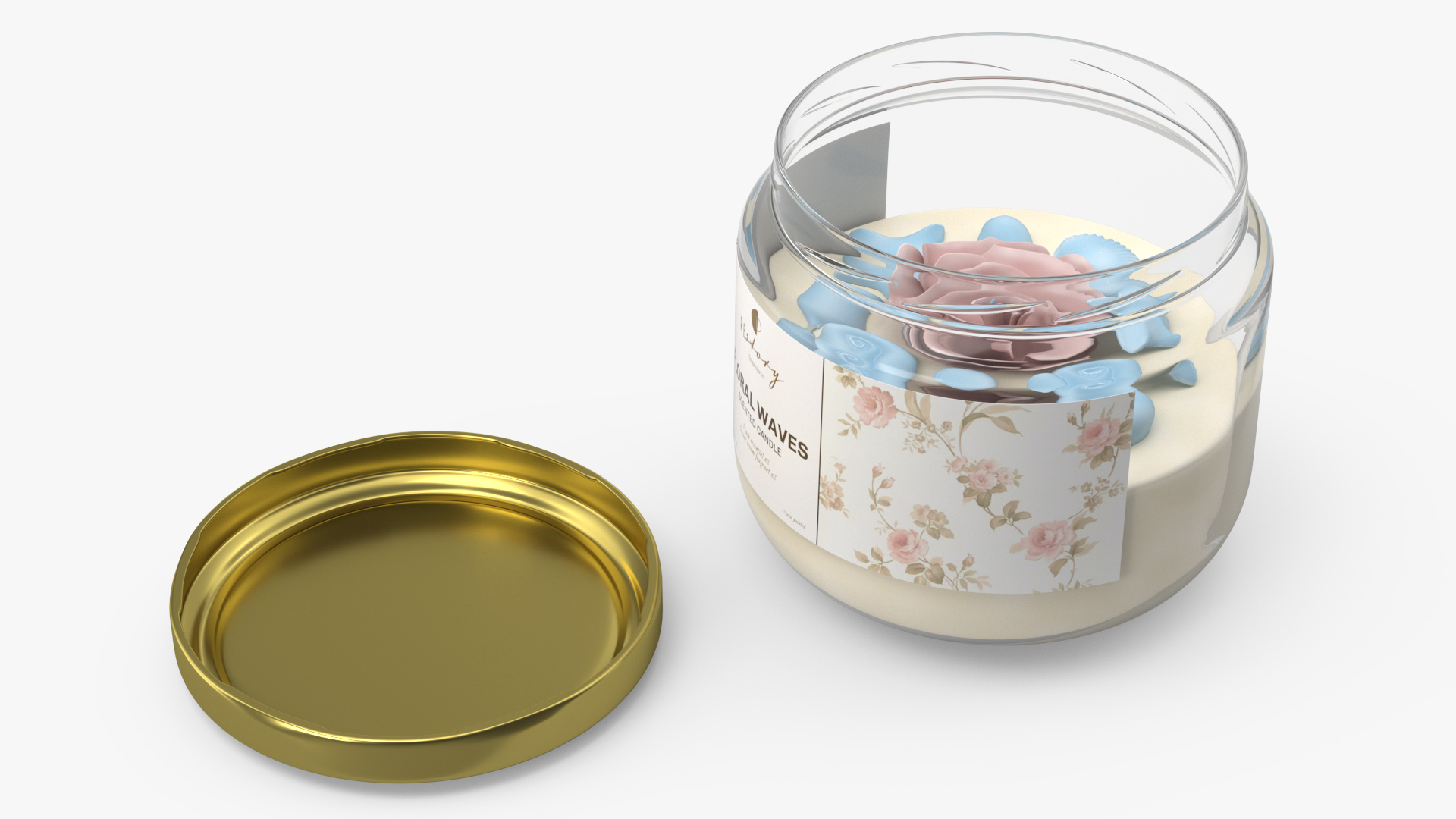 3D model Glass Jar Candle ReStory Open with Cover