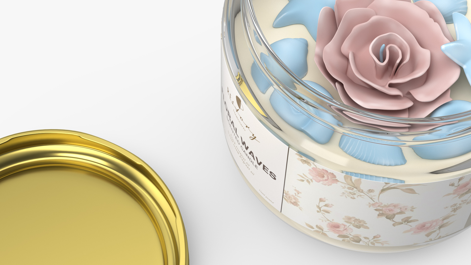 3D model Glass Jar Candle ReStory Open with Cover