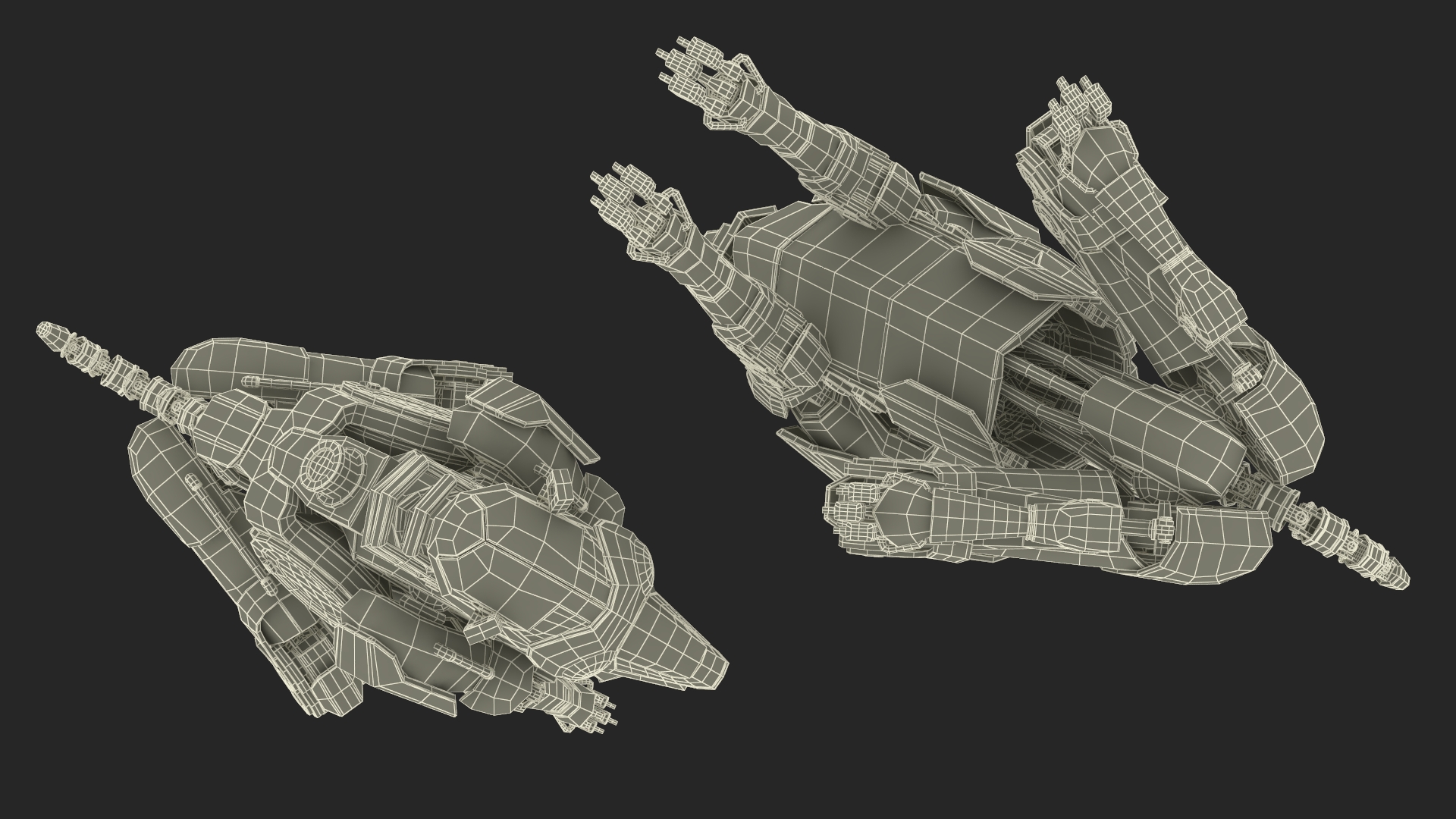 3D model Futuristic Police Robot Dog Sitting Pose