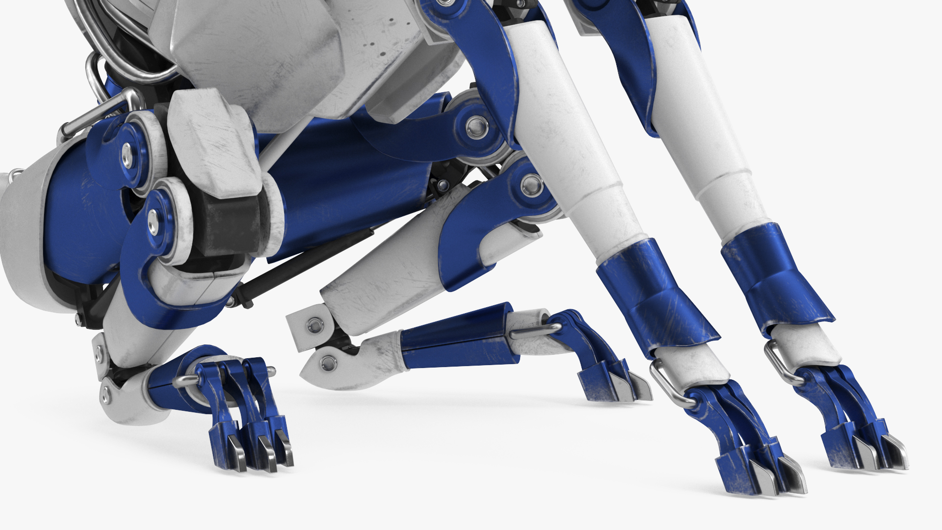 3D model Futuristic Police Robot Dog Sitting Pose