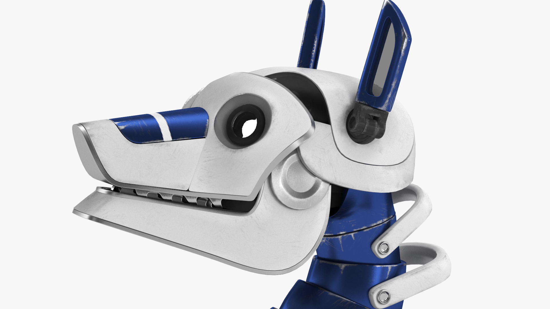 3D model Futuristic Police Robot Dog Sitting Pose