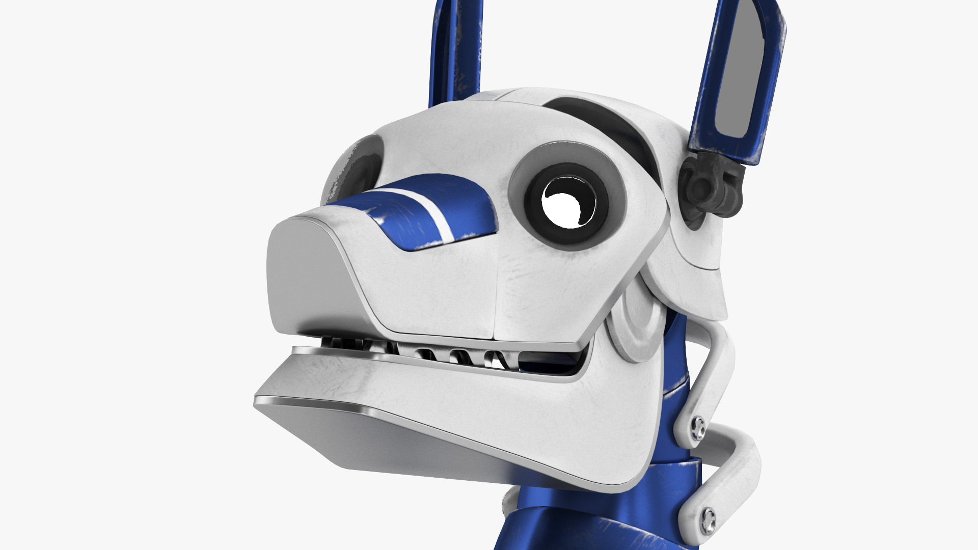 3D model Futuristic Police Robot Dog Sitting Pose