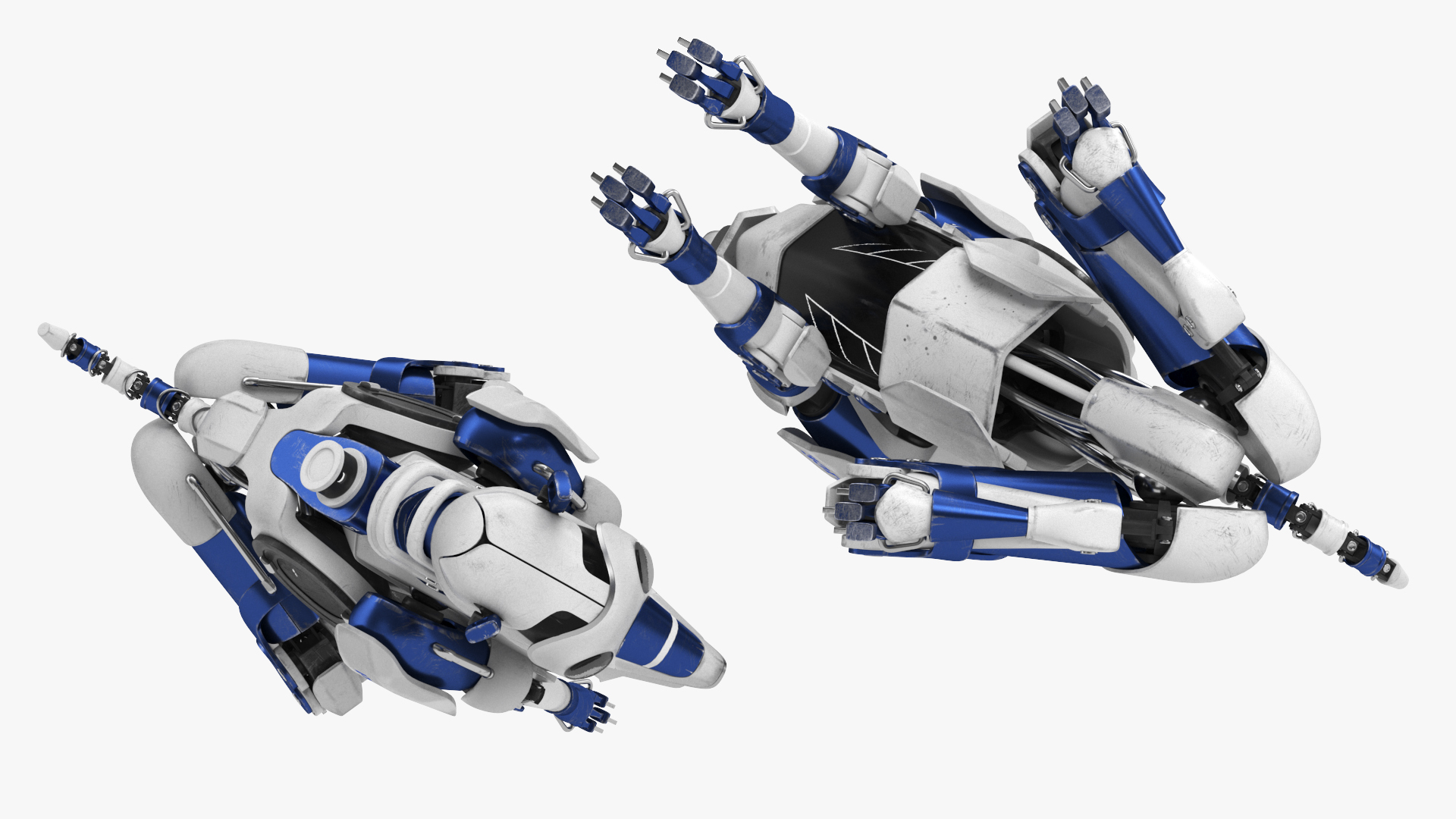 3D model Futuristic Police Robot Dog Sitting Pose