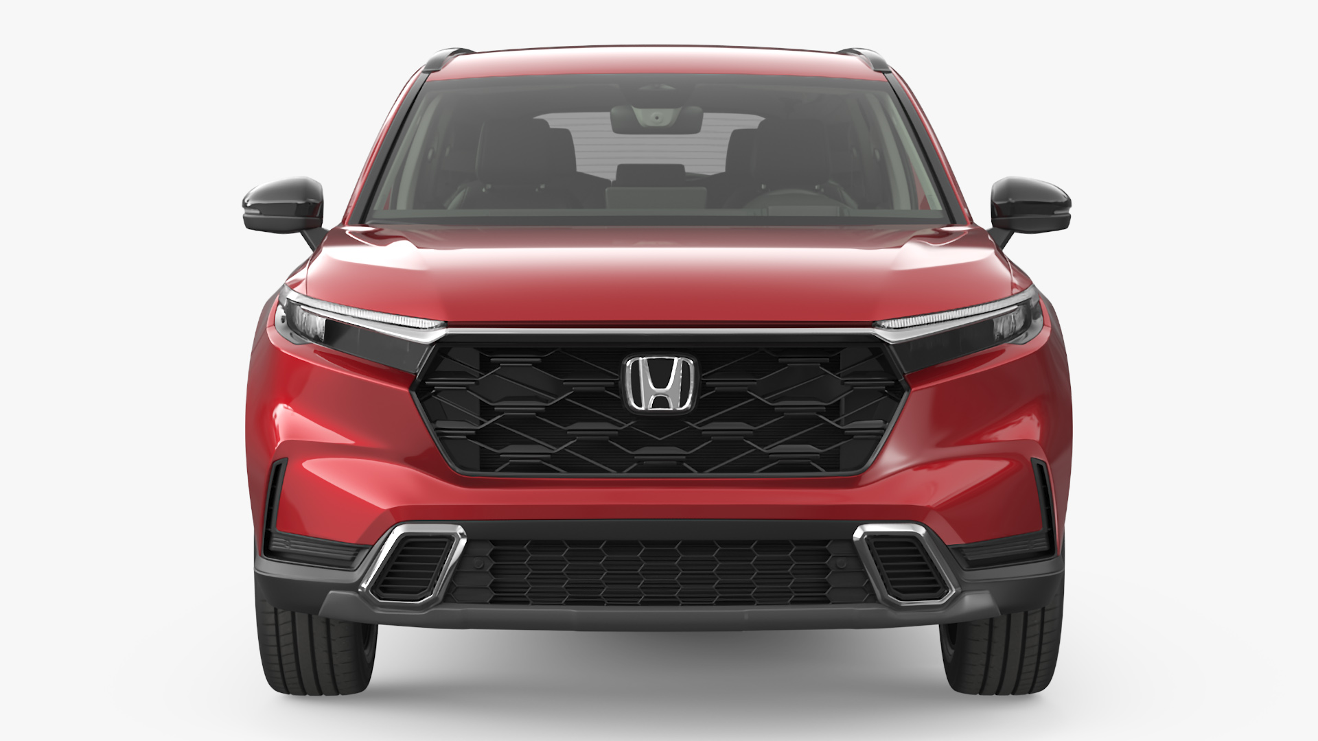 3D model 2025 Honda CR-V Red Rigged for Maya