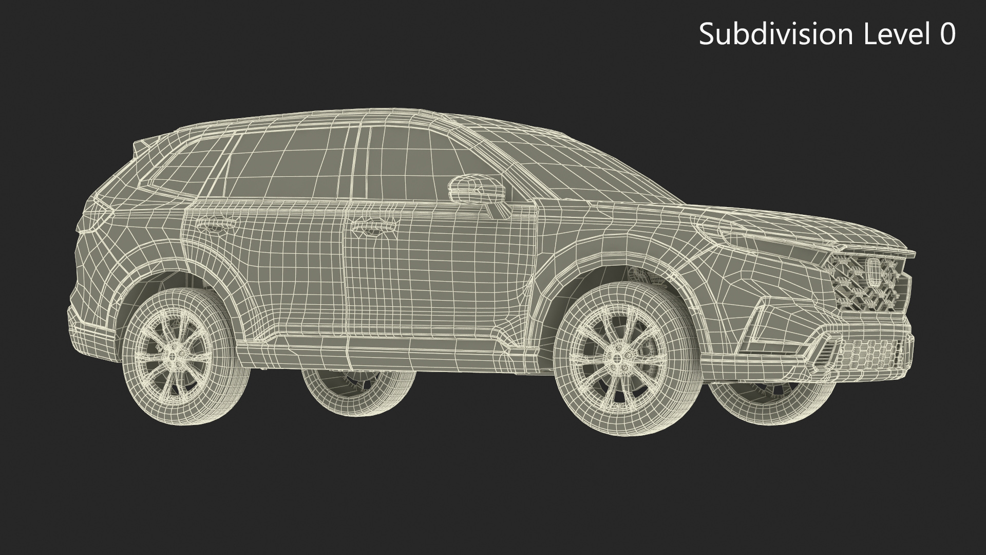 3D model 2025 Honda CR-V Red Rigged for Maya