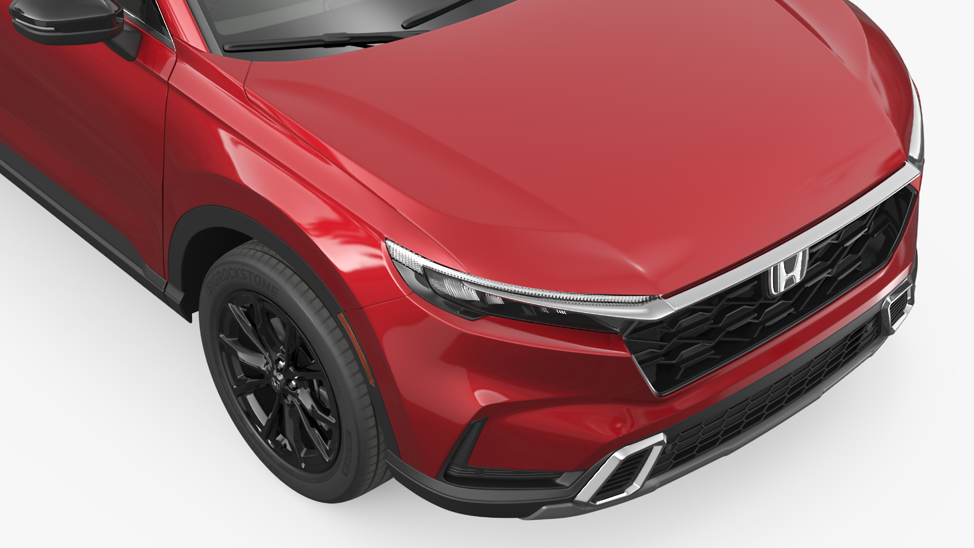 3D model 2025 Honda CR-V Red Rigged for Maya