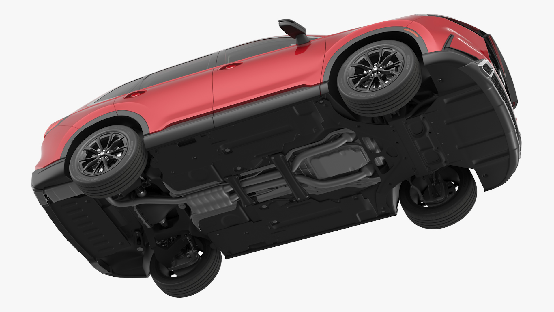 3D model 2025 Honda CR-V Red Rigged for Maya