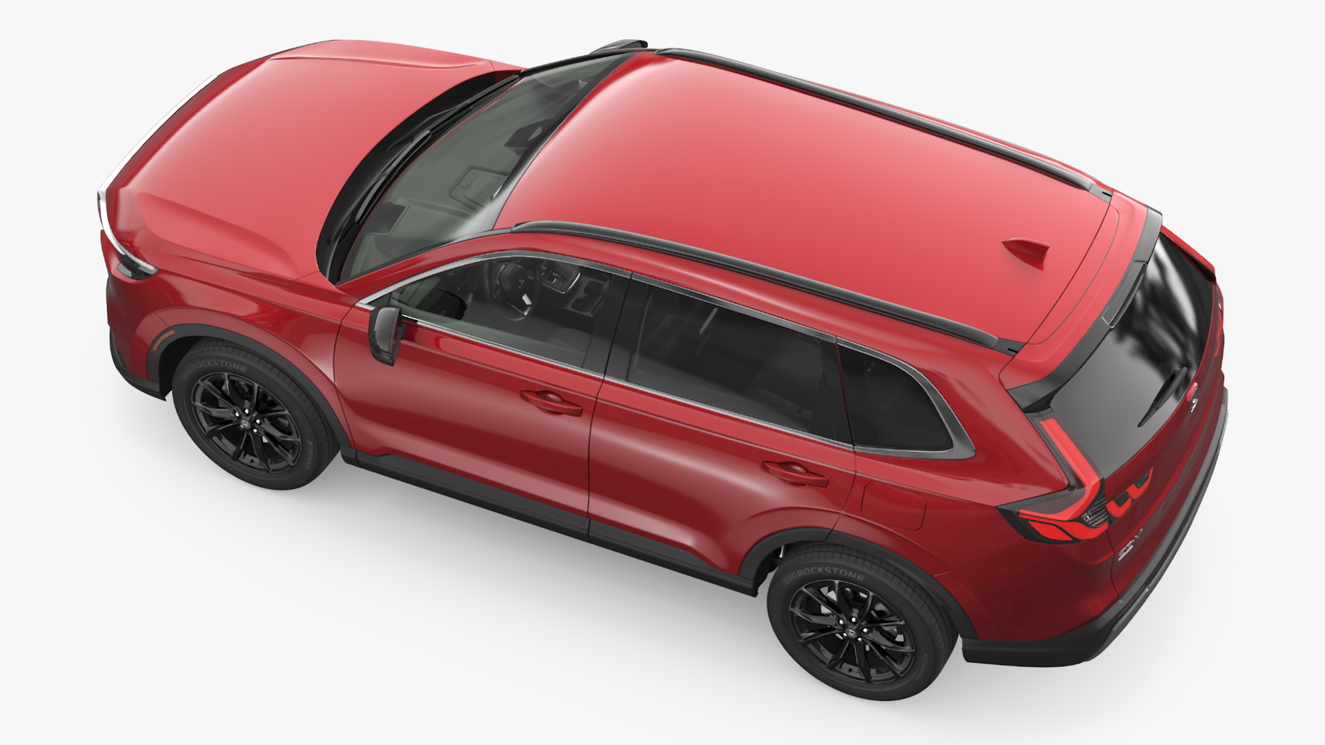 3D model 2025 Honda CR-V Red Rigged for Maya