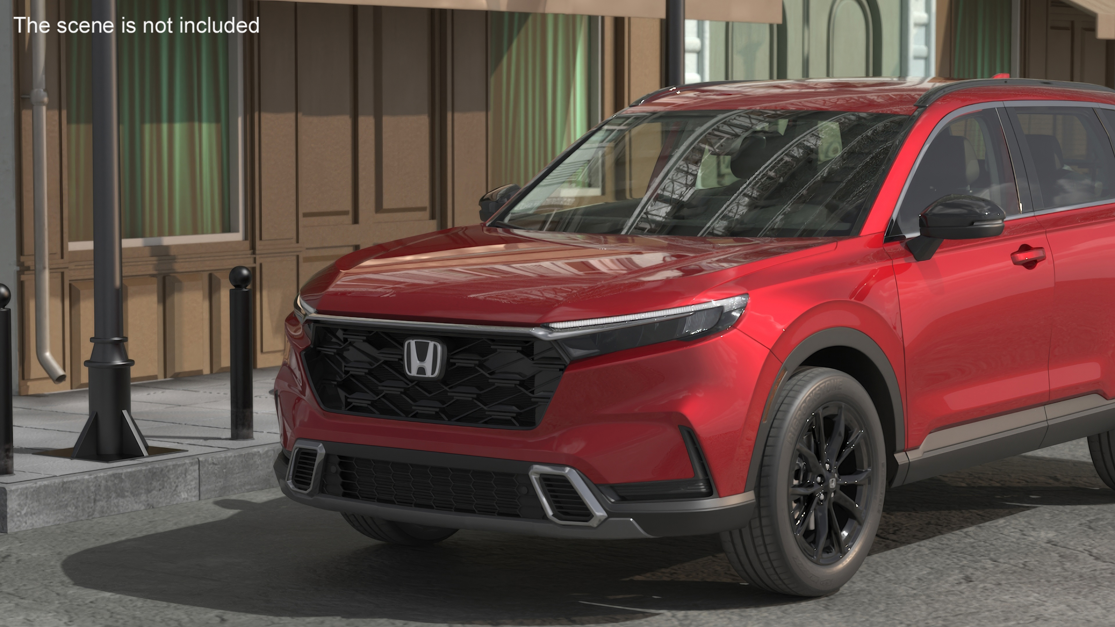 3D model 2025 Honda CR-V Red Rigged for Maya