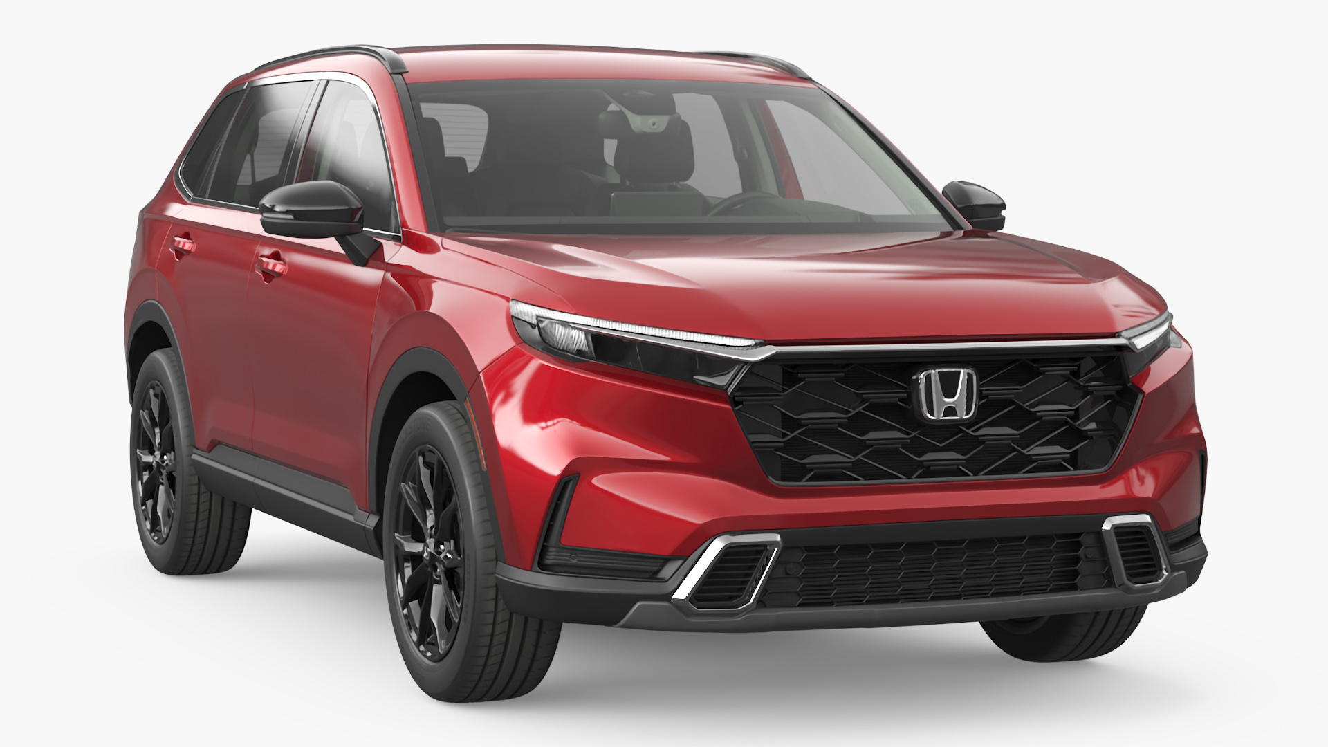 3D model 2025 Honda CR-V Red Rigged for Maya