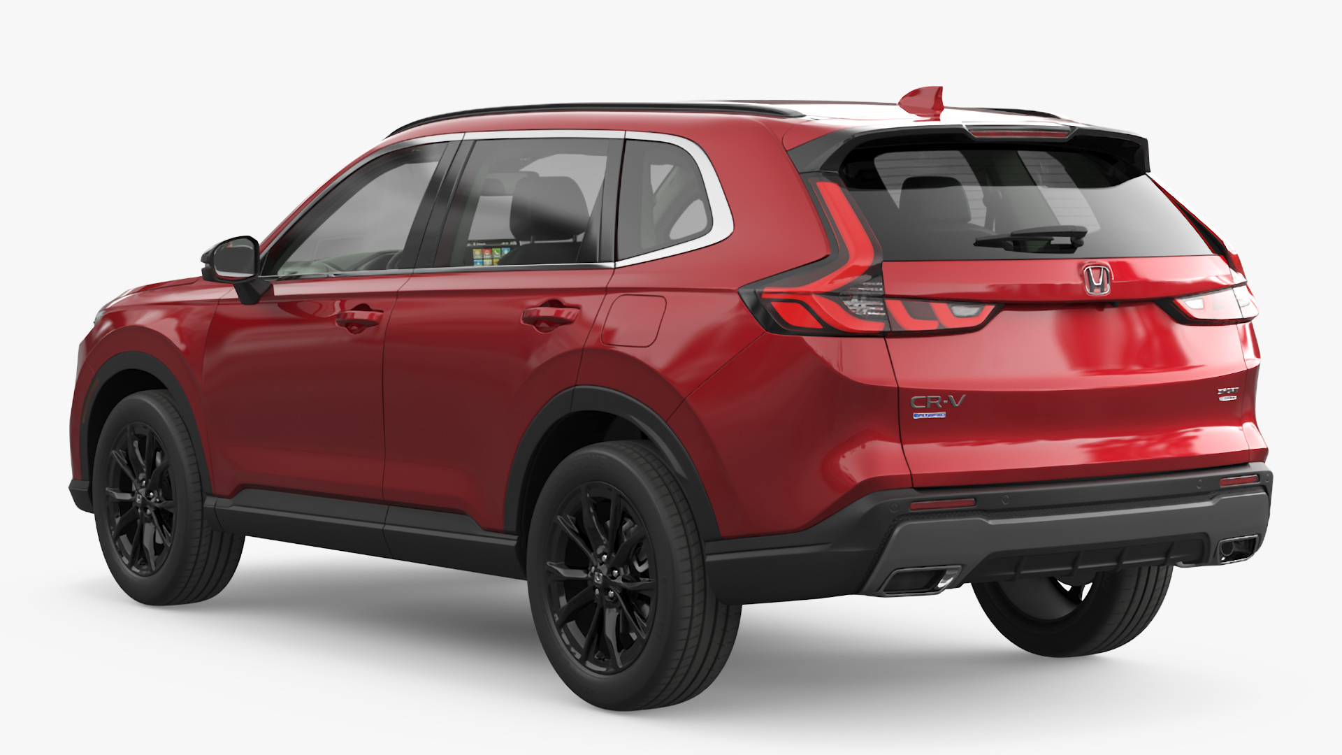 3D model 2025 Honda CR-V Red Rigged for Maya