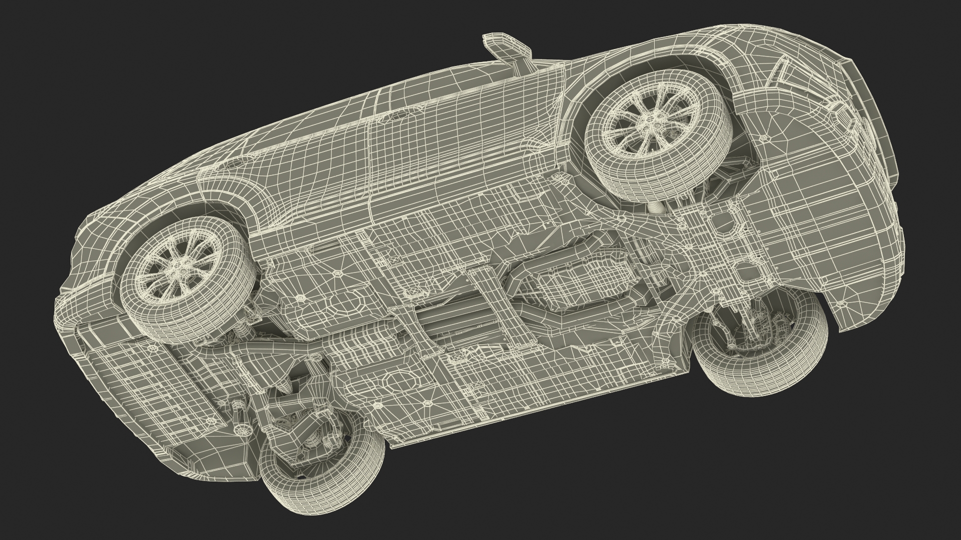 3D model 2025 Honda CR-V Red Rigged for Maya