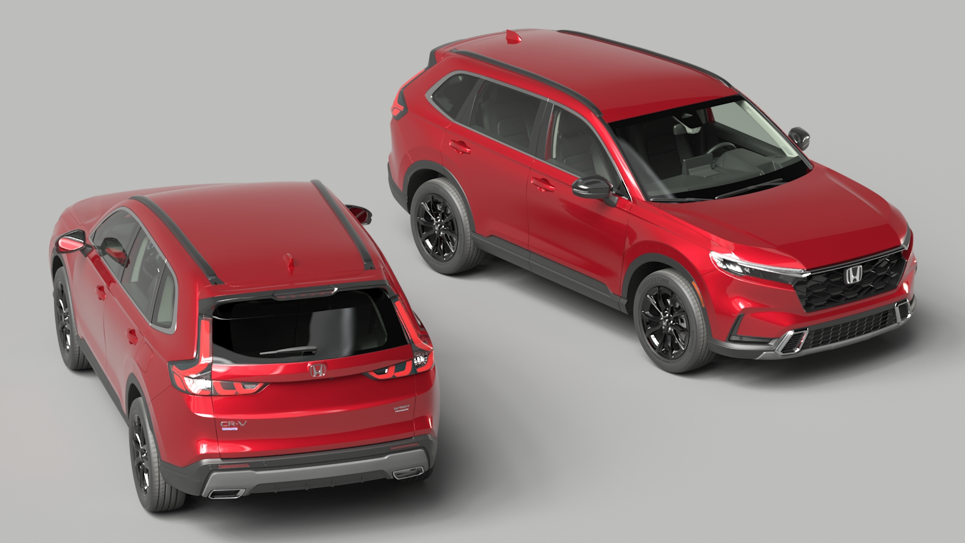 3D model 2025 Honda CR-V Red Rigged for Maya