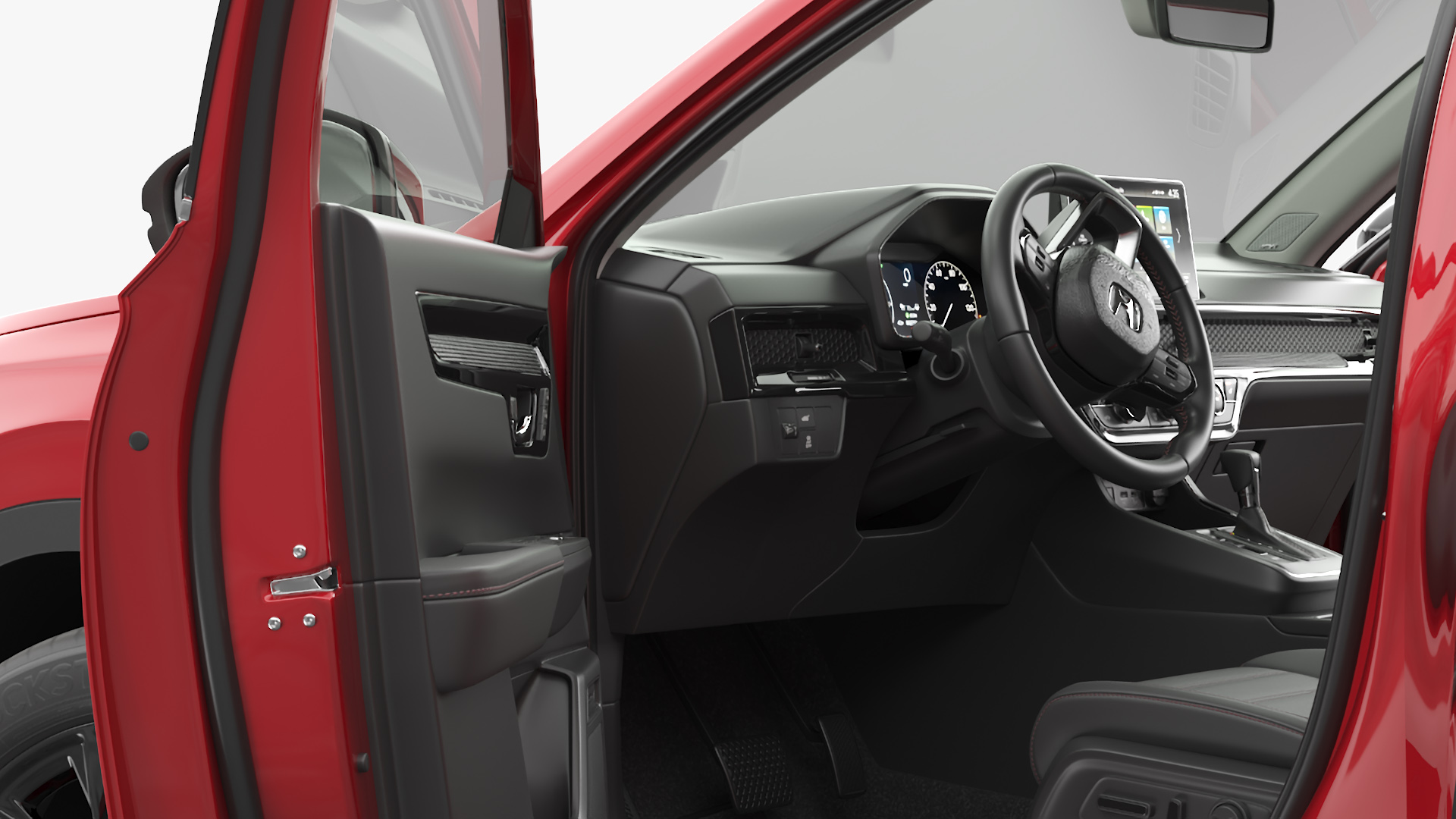 3D model 2025 Honda CR-V Red Rigged for Maya