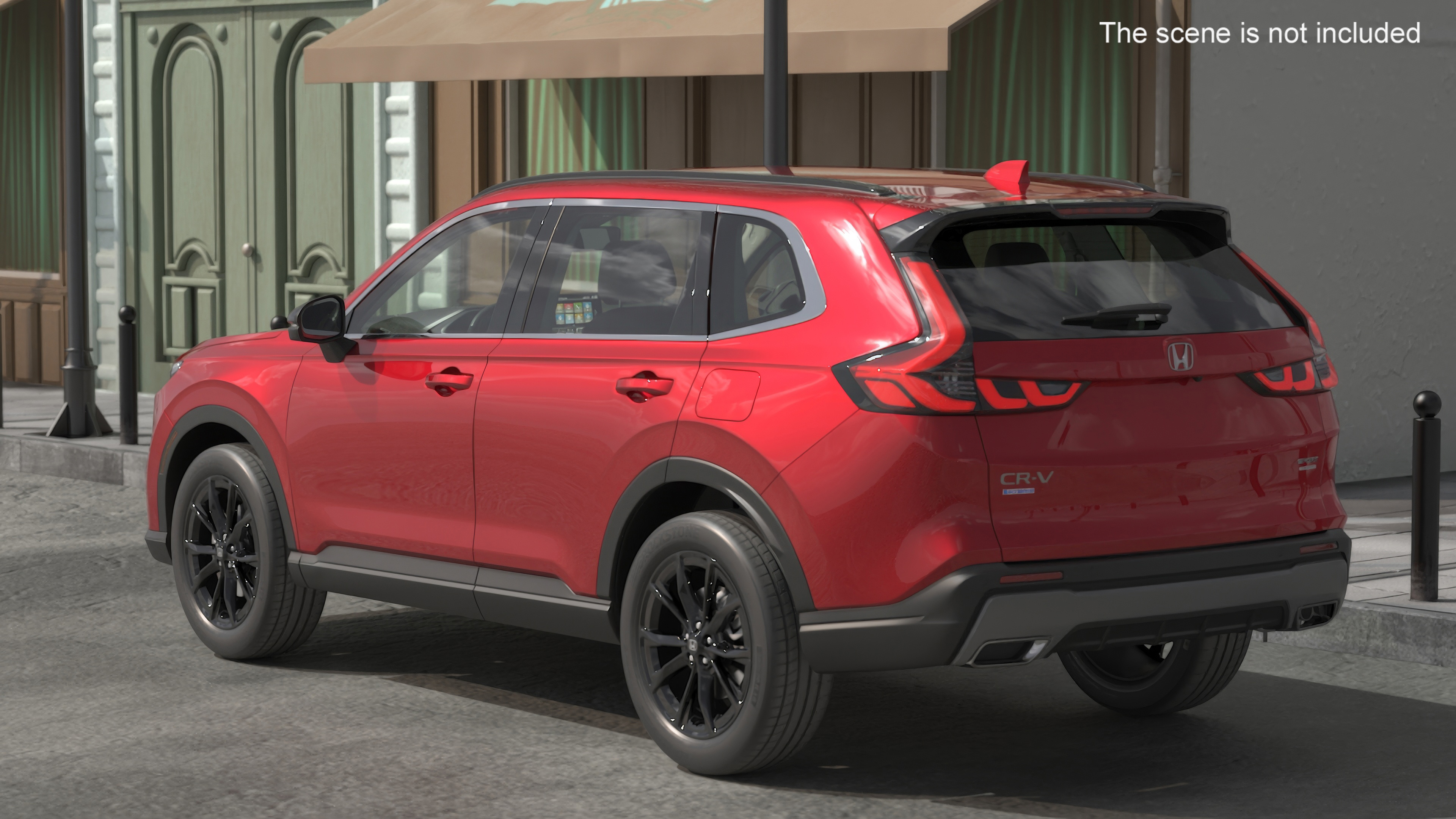3D model 2025 Honda CR-V Red Rigged for Maya