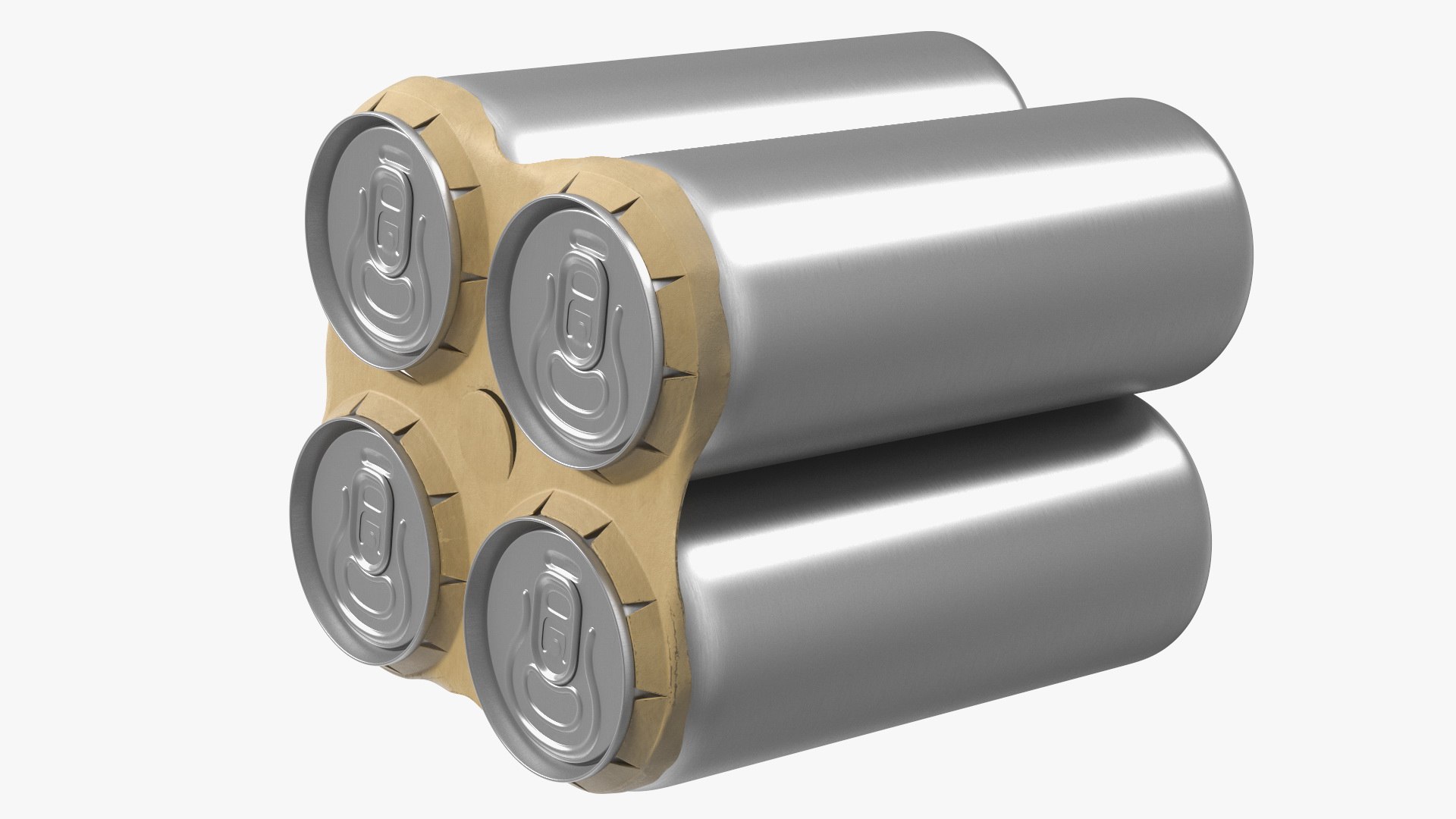 3D 4 Pack Cardboard Large Can Holder model