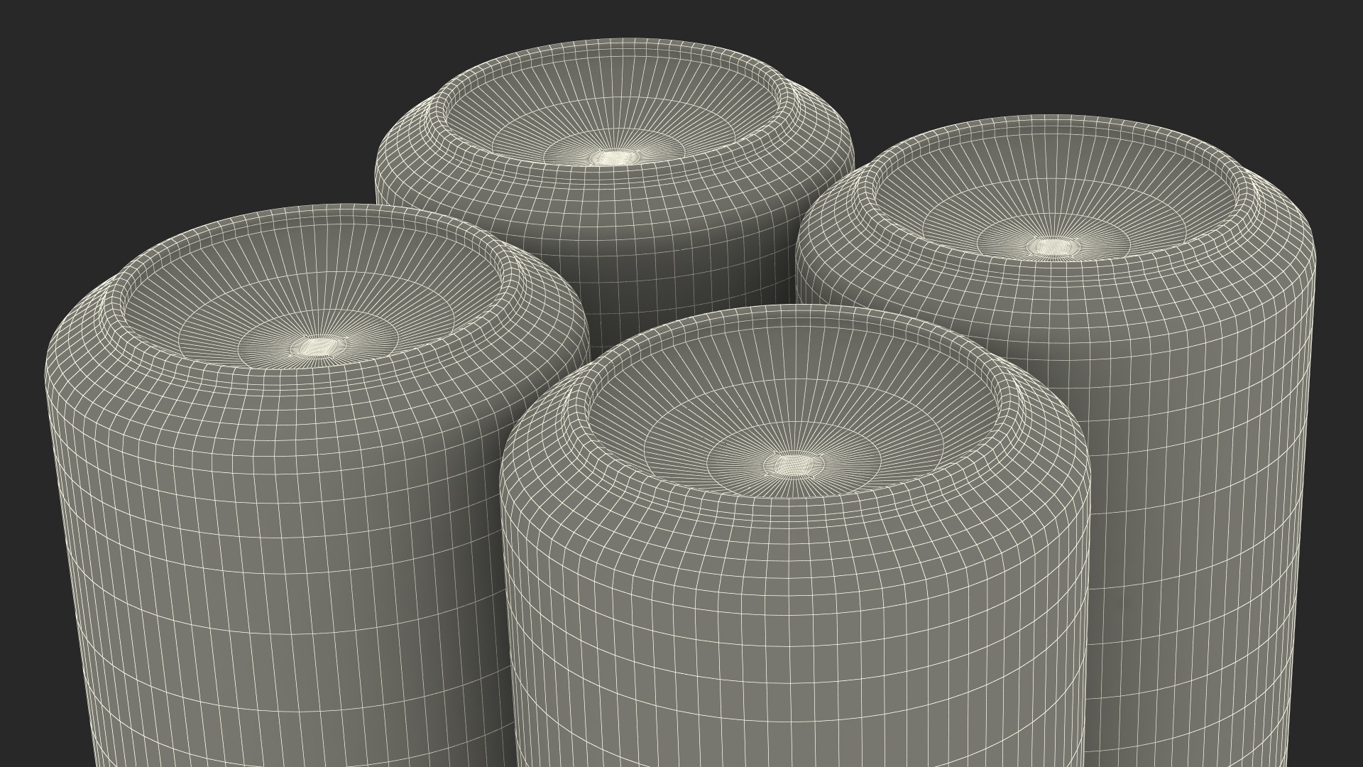 3D 4 Pack Cardboard Large Can Holder model