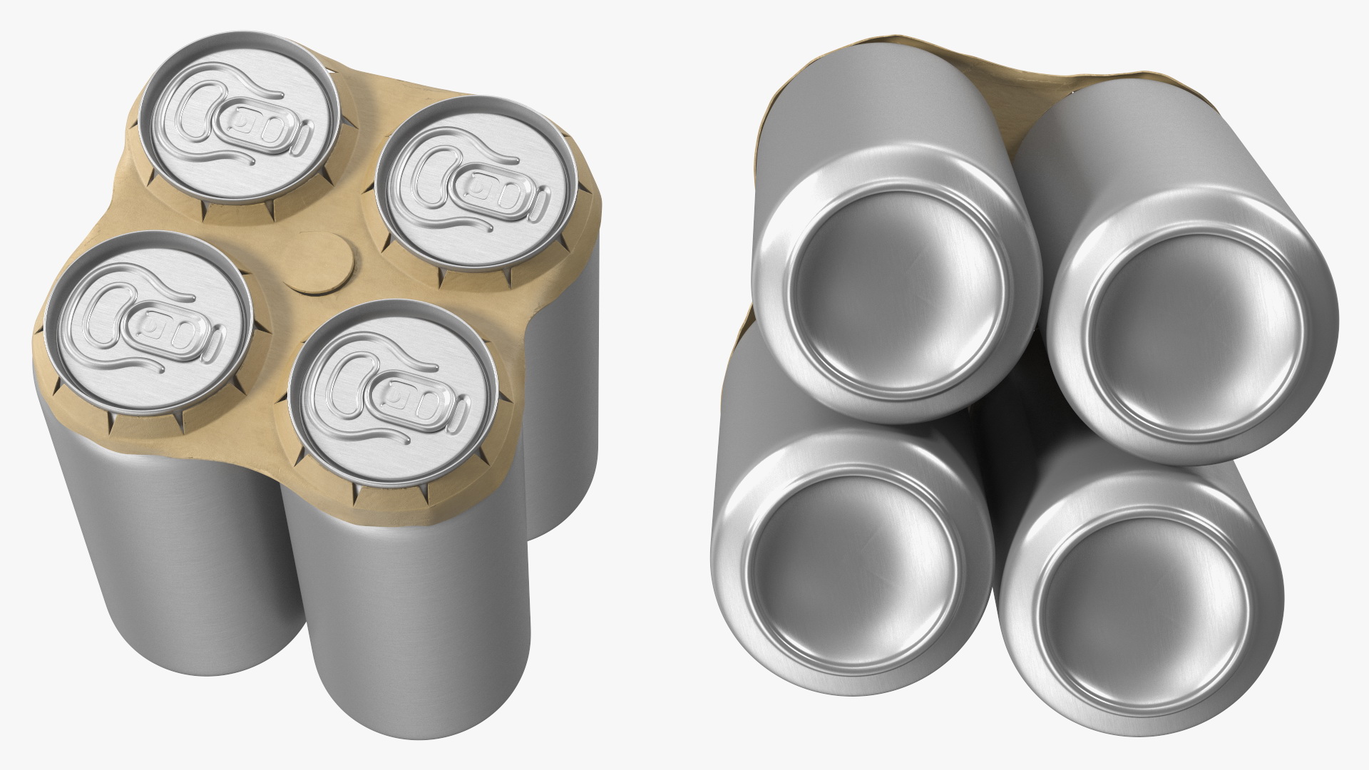 3D 4 Pack Cardboard Large Can Holder model