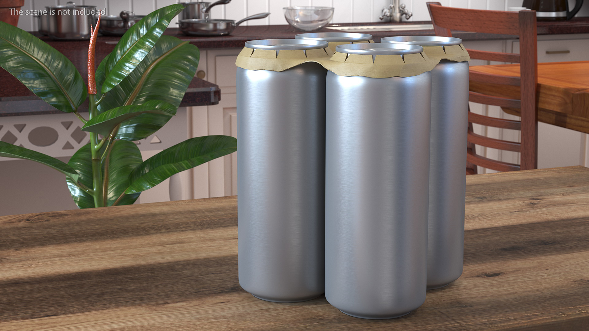 3D 4 Pack Cardboard Large Can Holder model