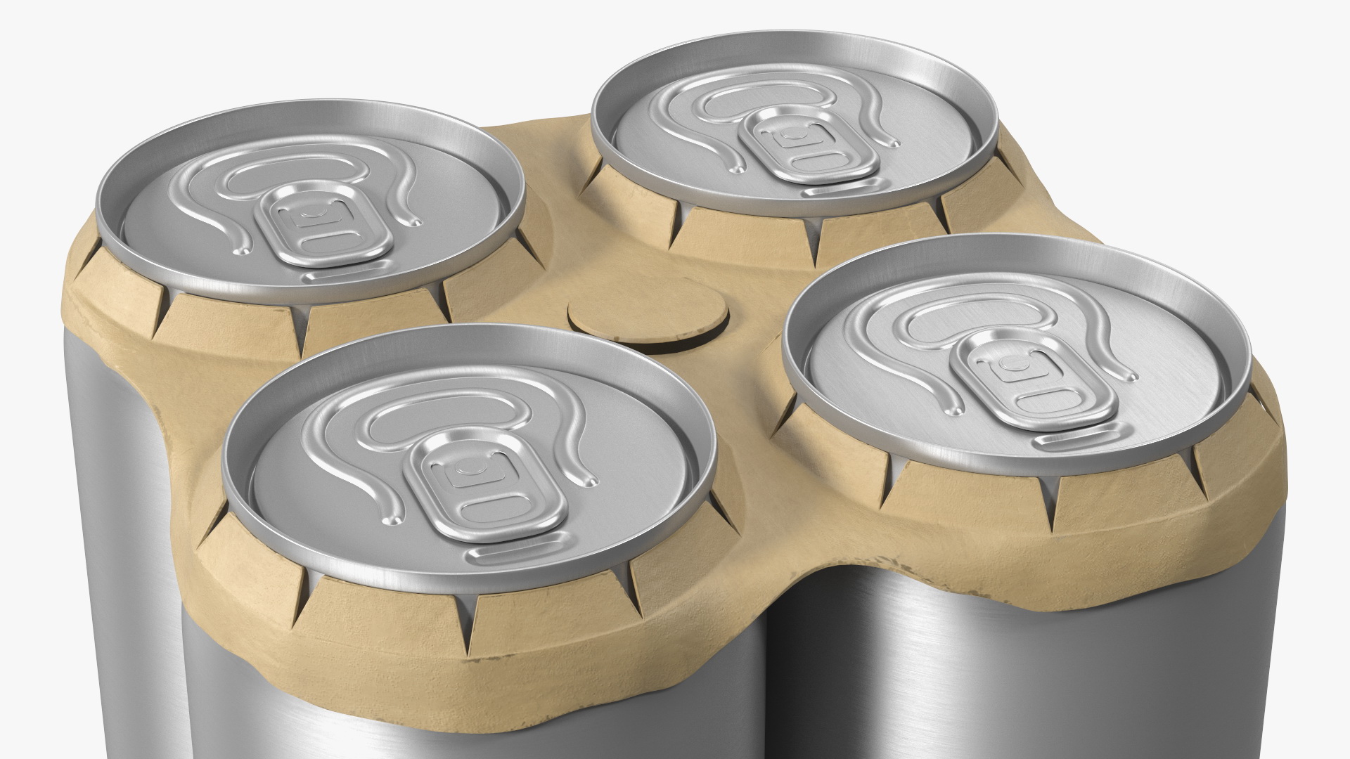 3D 4 Pack Cardboard Large Can Holder model