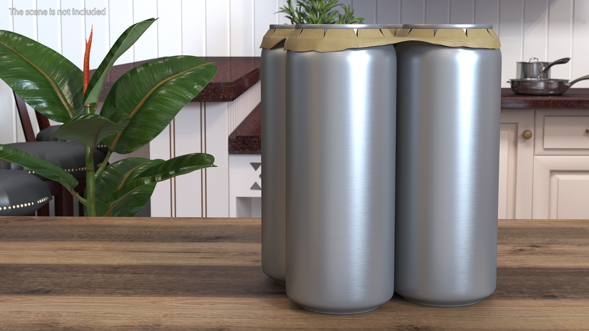 3D 4 Pack Cardboard Large Can Holder model