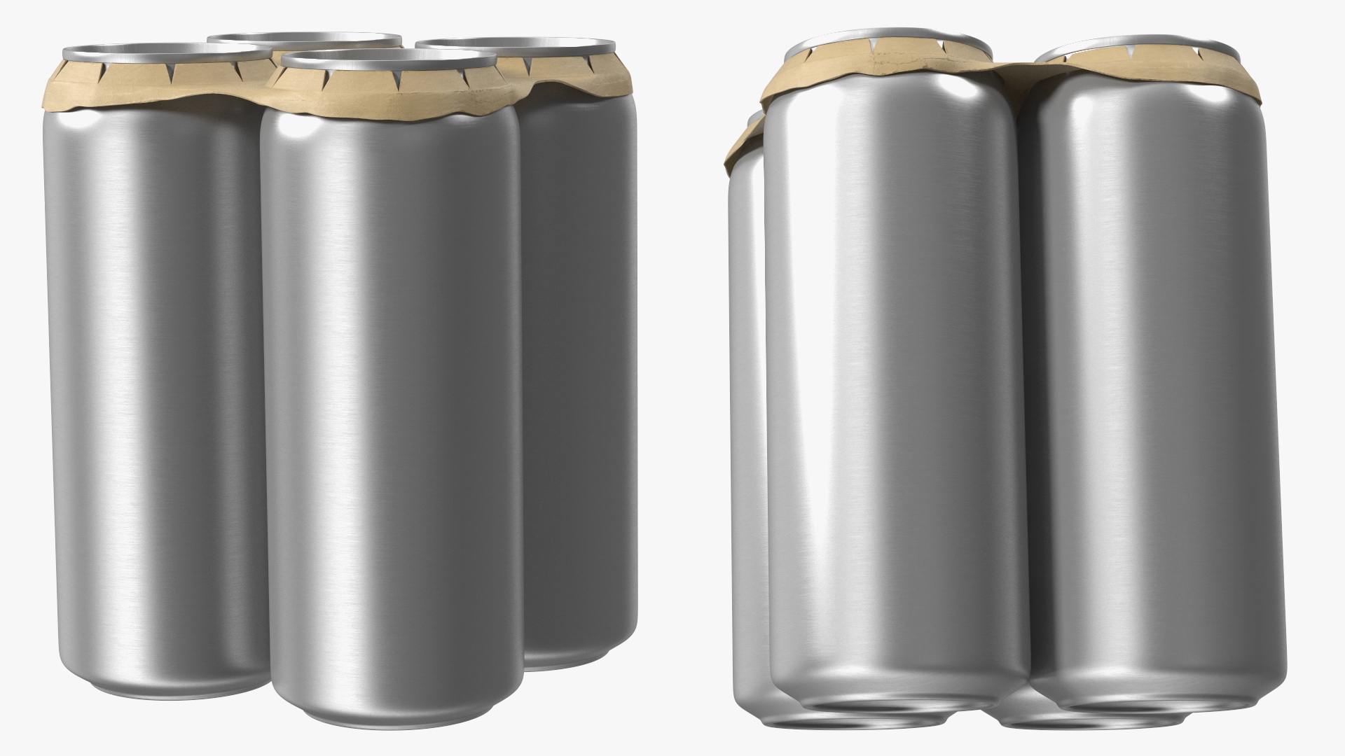 3D 4 Pack Cardboard Large Can Holder model