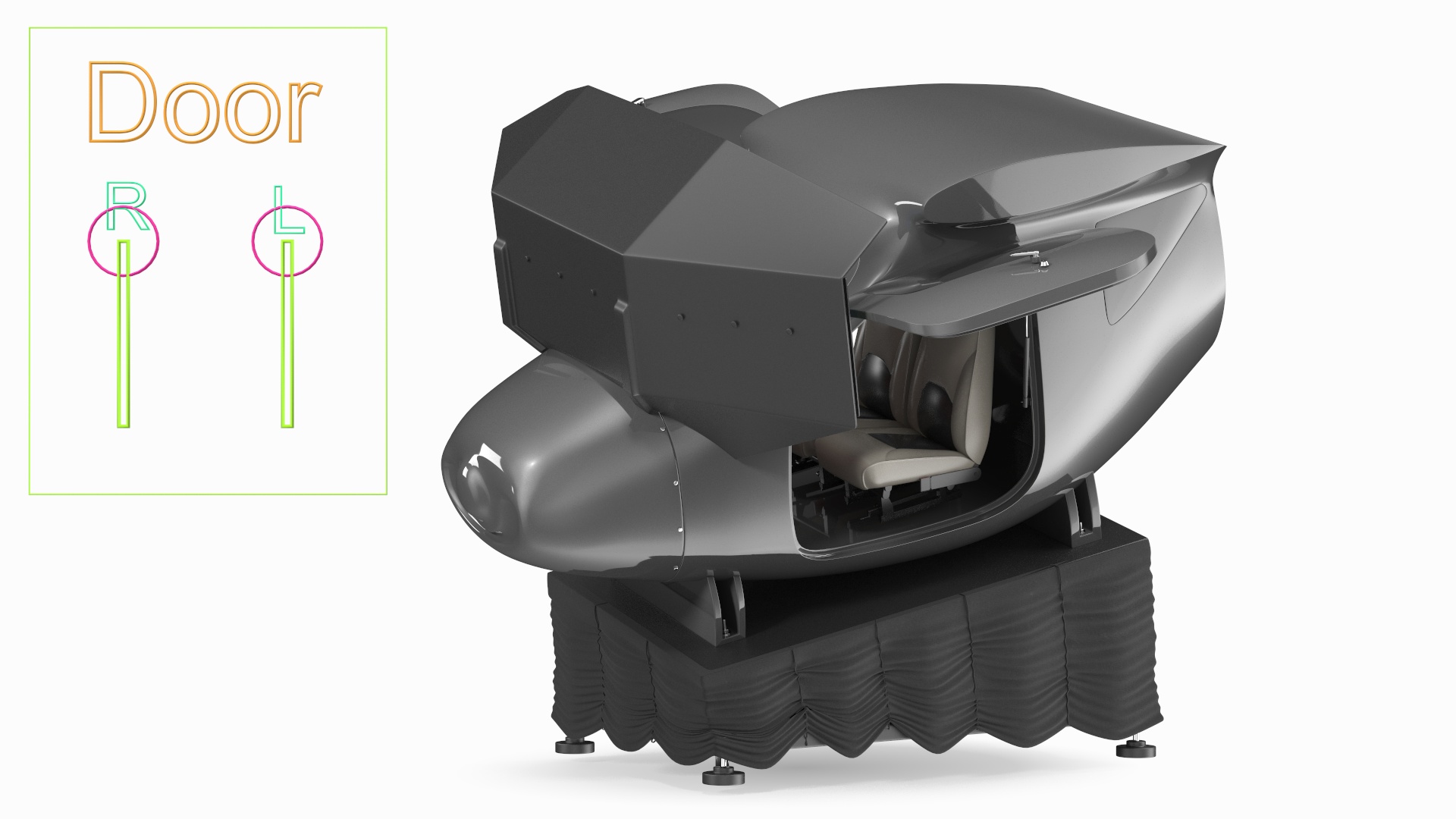 Flight Simulator Rigged for Cinema 4D 3D