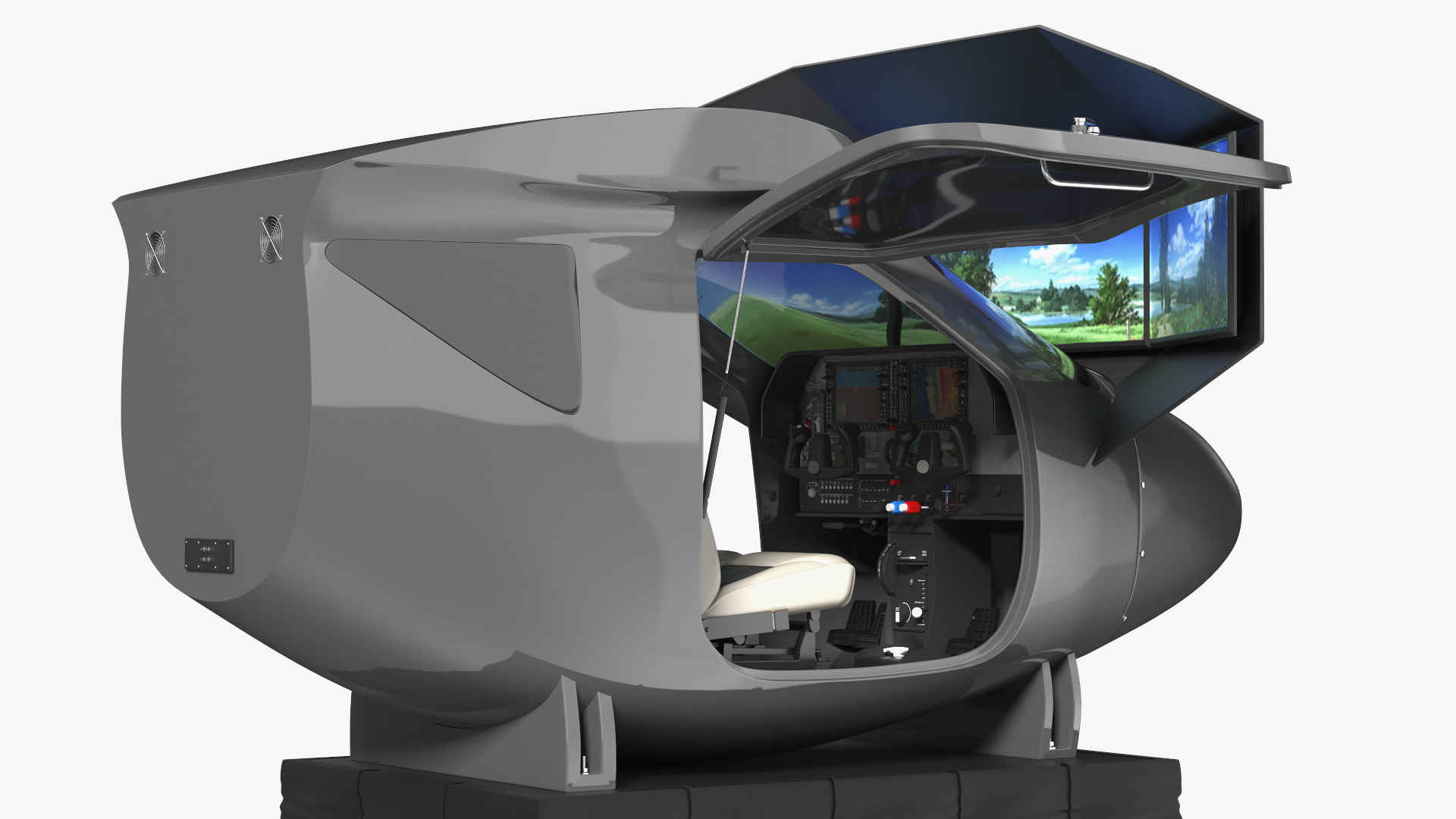 Flight Simulator Rigged for Cinema 4D 3D