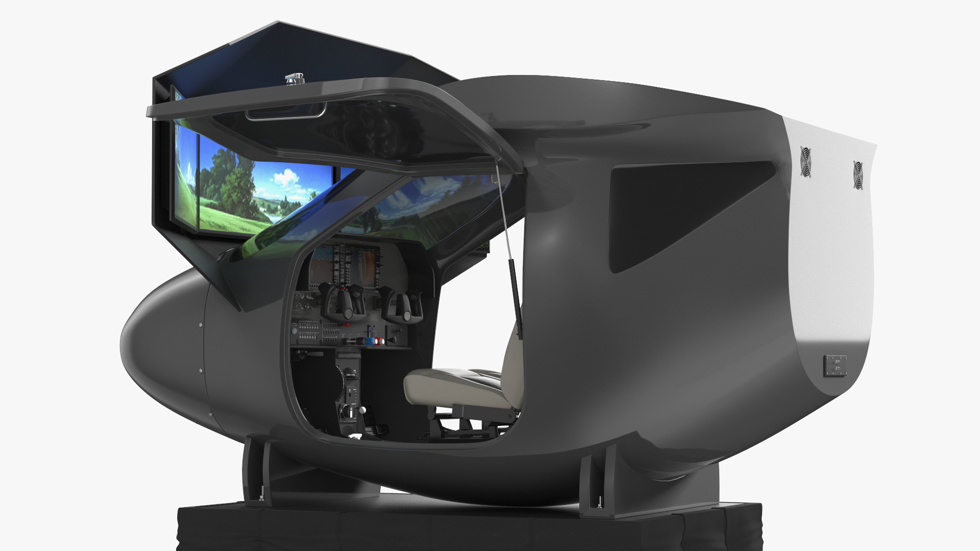 Flight Simulator Rigged for Cinema 4D 3D