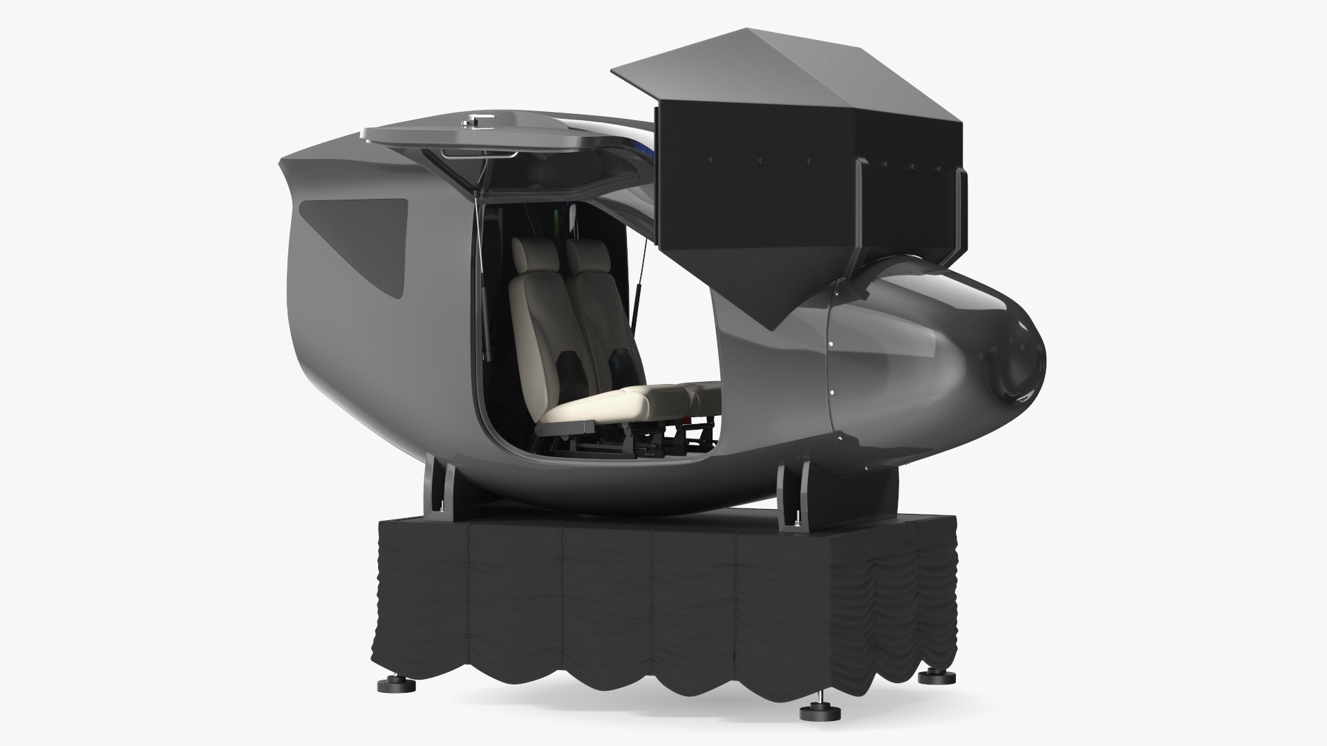 Flight Simulator Rigged for Cinema 4D 3D