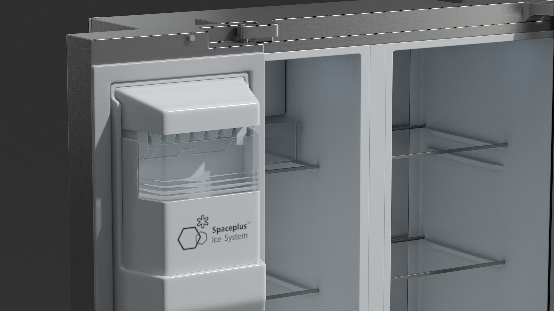 Refrigerator LG 27 Side-By-Side InstaView White 3D