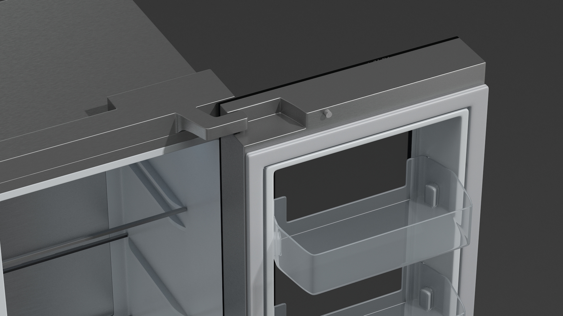 Refrigerator LG 27 Side-By-Side InstaView White 3D