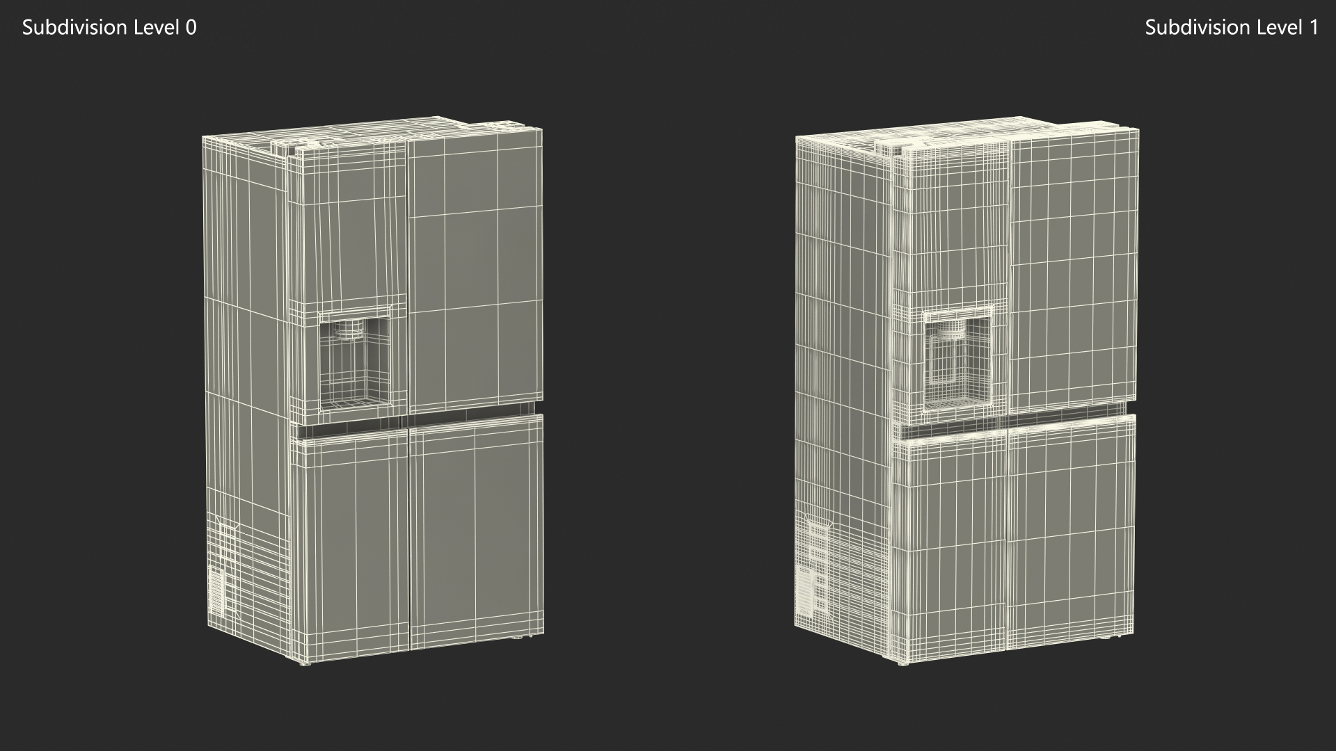 Refrigerator LG 27 Side-By-Side InstaView White 3D