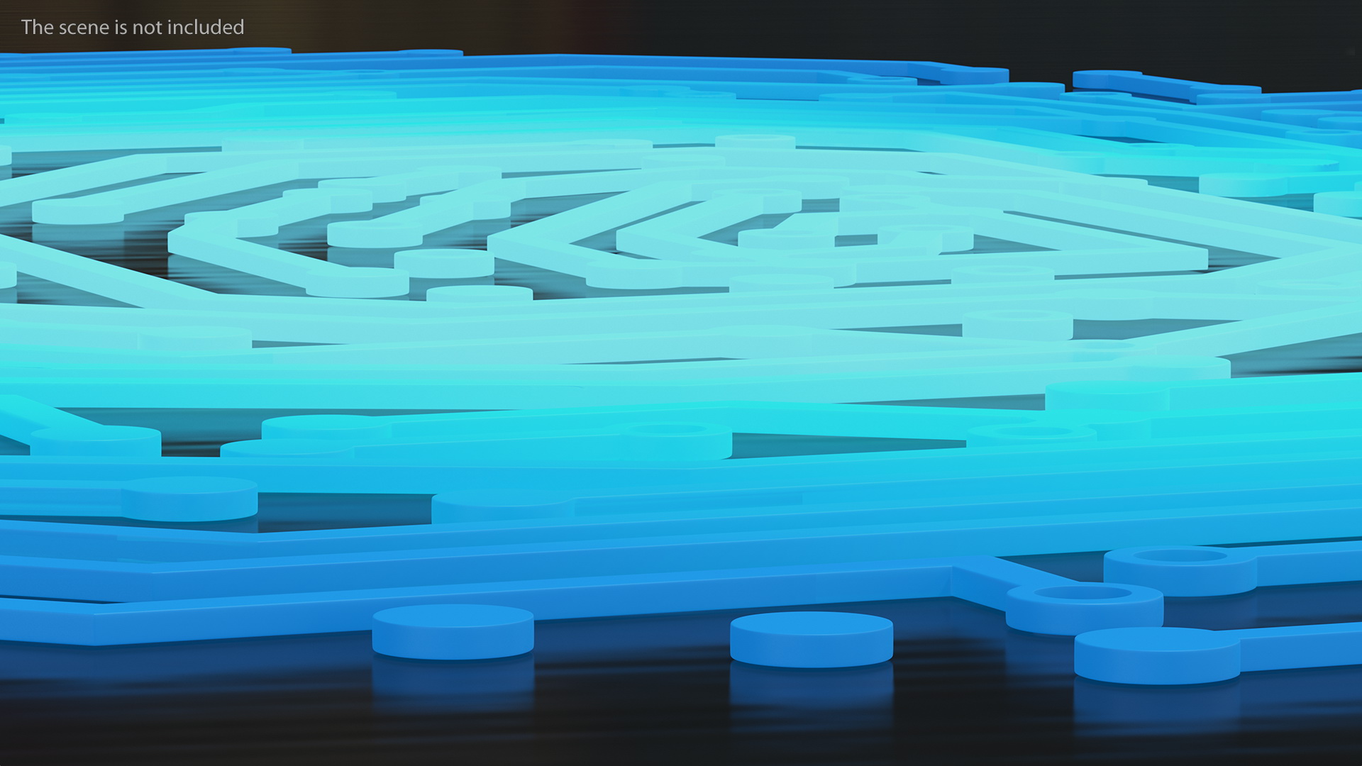 3D Electronic Fingerprint Blue Light model
