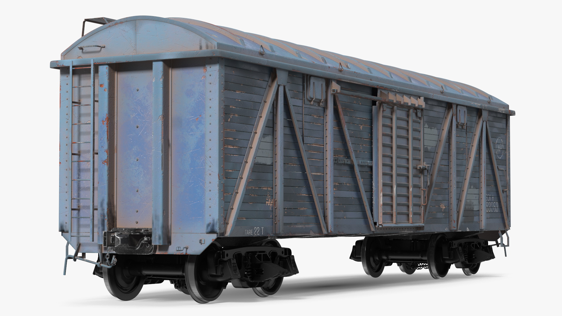 3D Cargo Wagon Blue