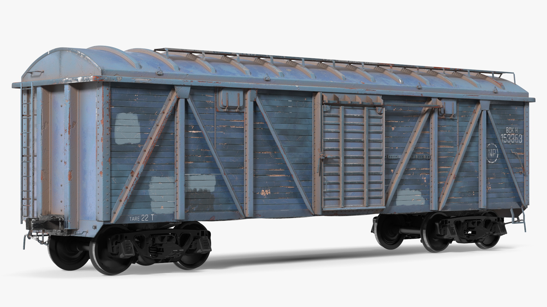 3D Cargo Wagon Blue