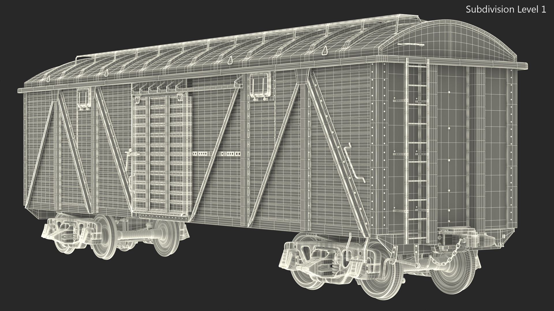 3D Cargo Wagon Blue