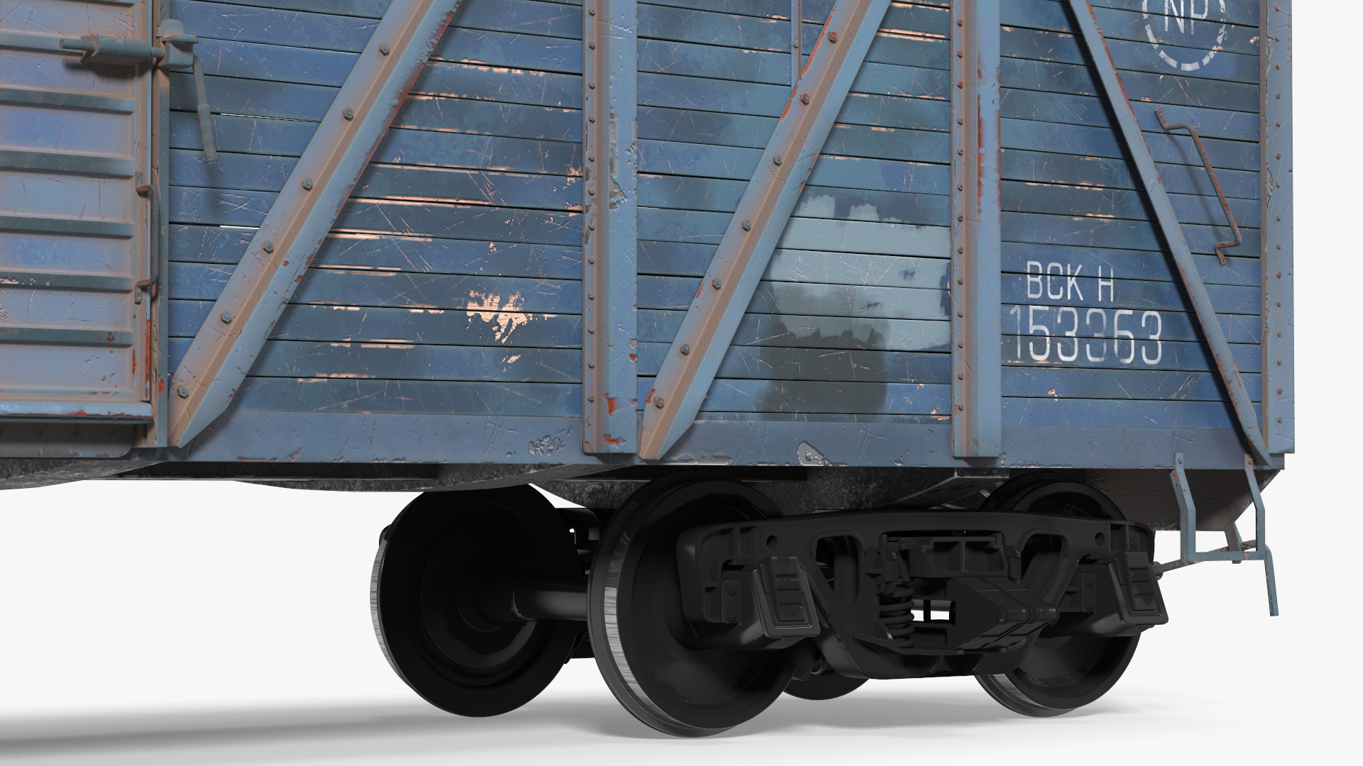 3D Cargo Wagon Blue