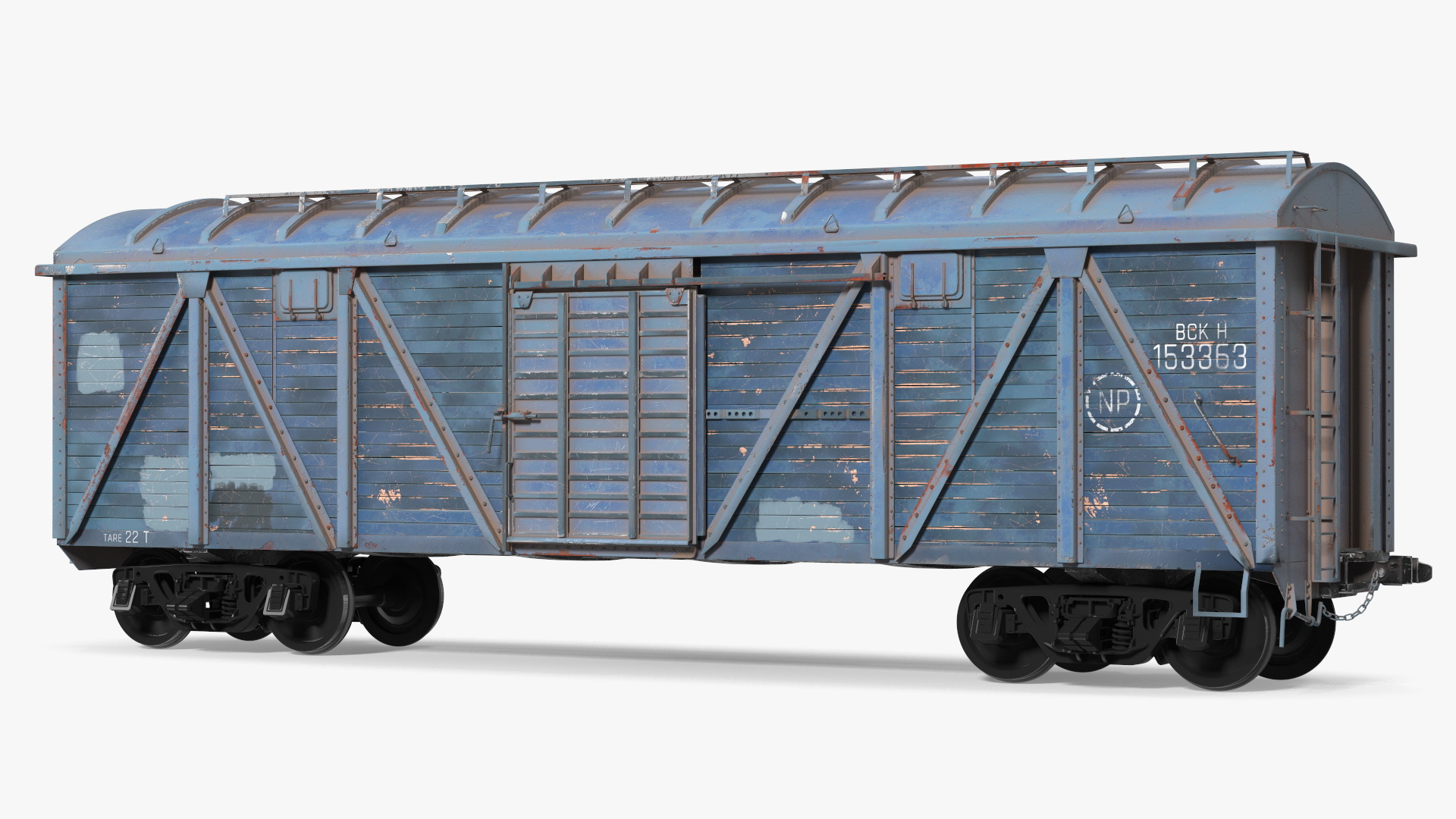 3D Cargo Wagon Blue