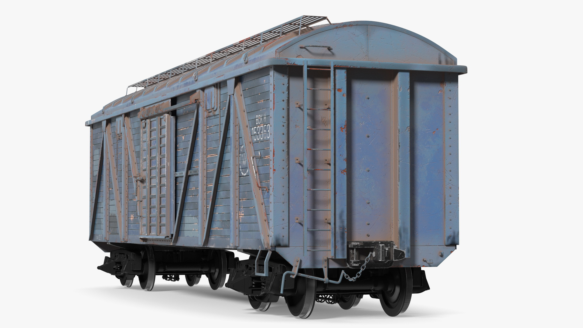 3D Cargo Wagon Blue